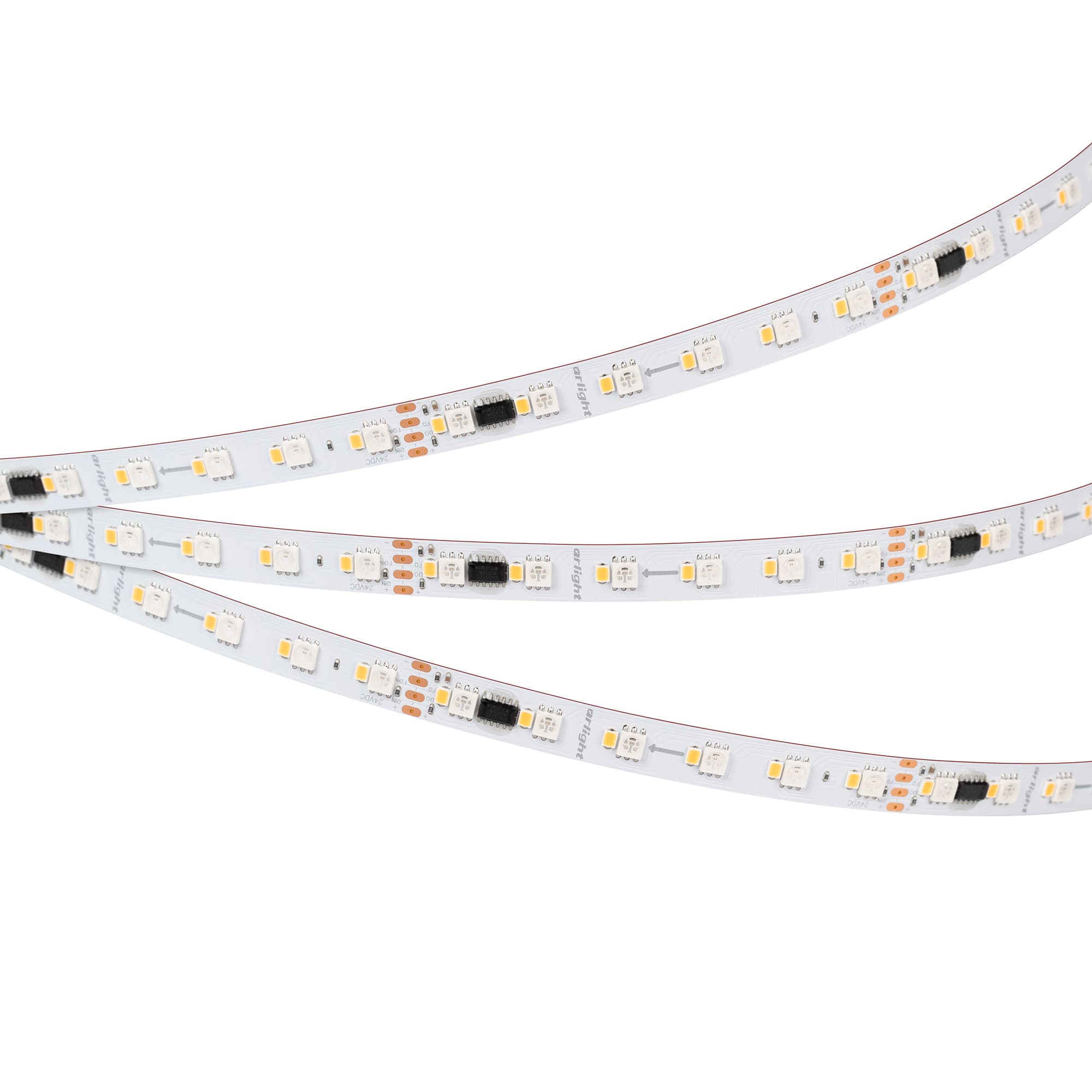 Светодиодная лента SPI-BA120-12mm 24V RGBW-Warm-PX6-BPT (16 W/m, IP20, 5060/2835, 5m) (Arlight, бегущий огонь) 040620 — фото 2