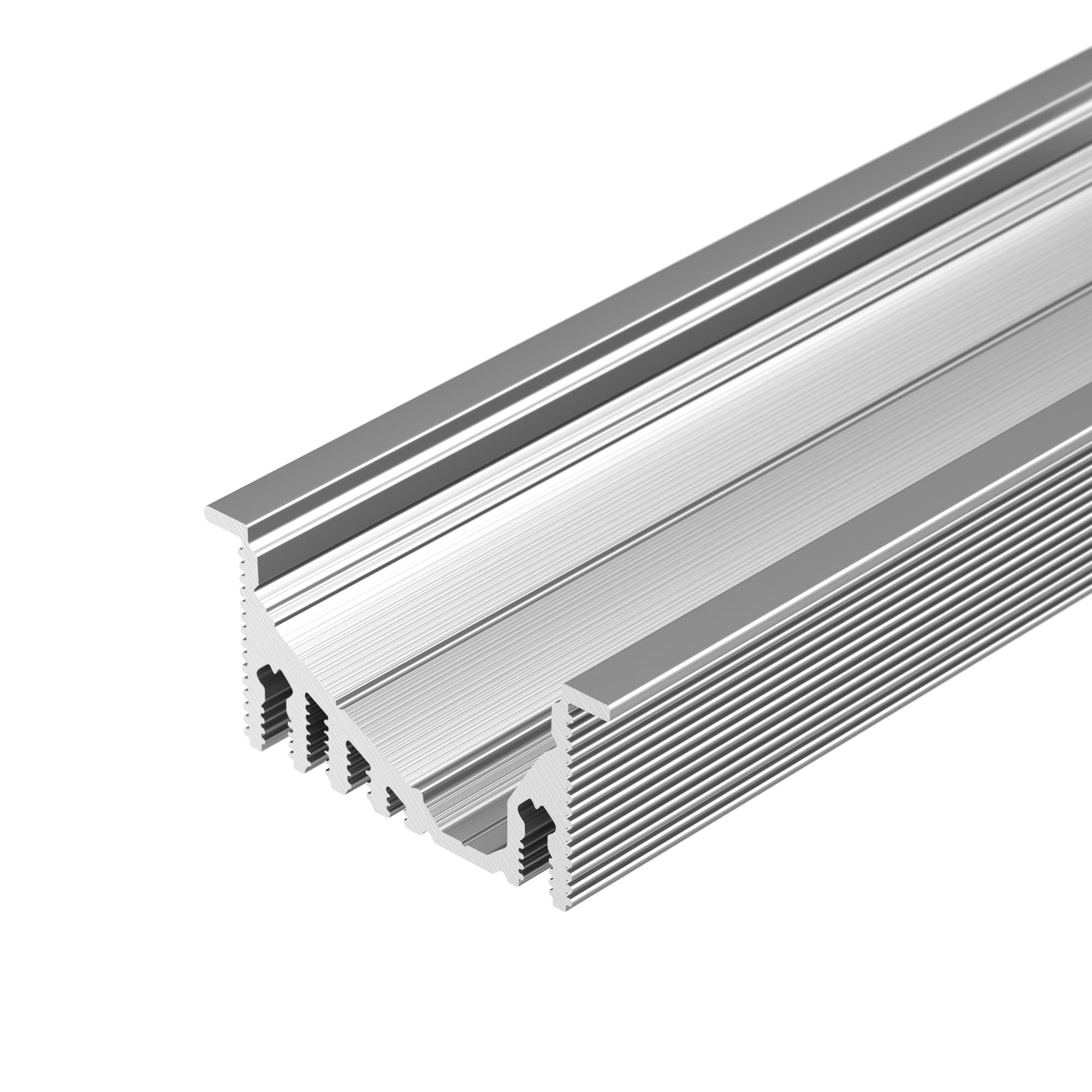 Профиль с экраном ALU-ASYMETRIC-2000 ANOD+FROST LENS (Arlight, Алюминий) 019270 Arlight — фото 2