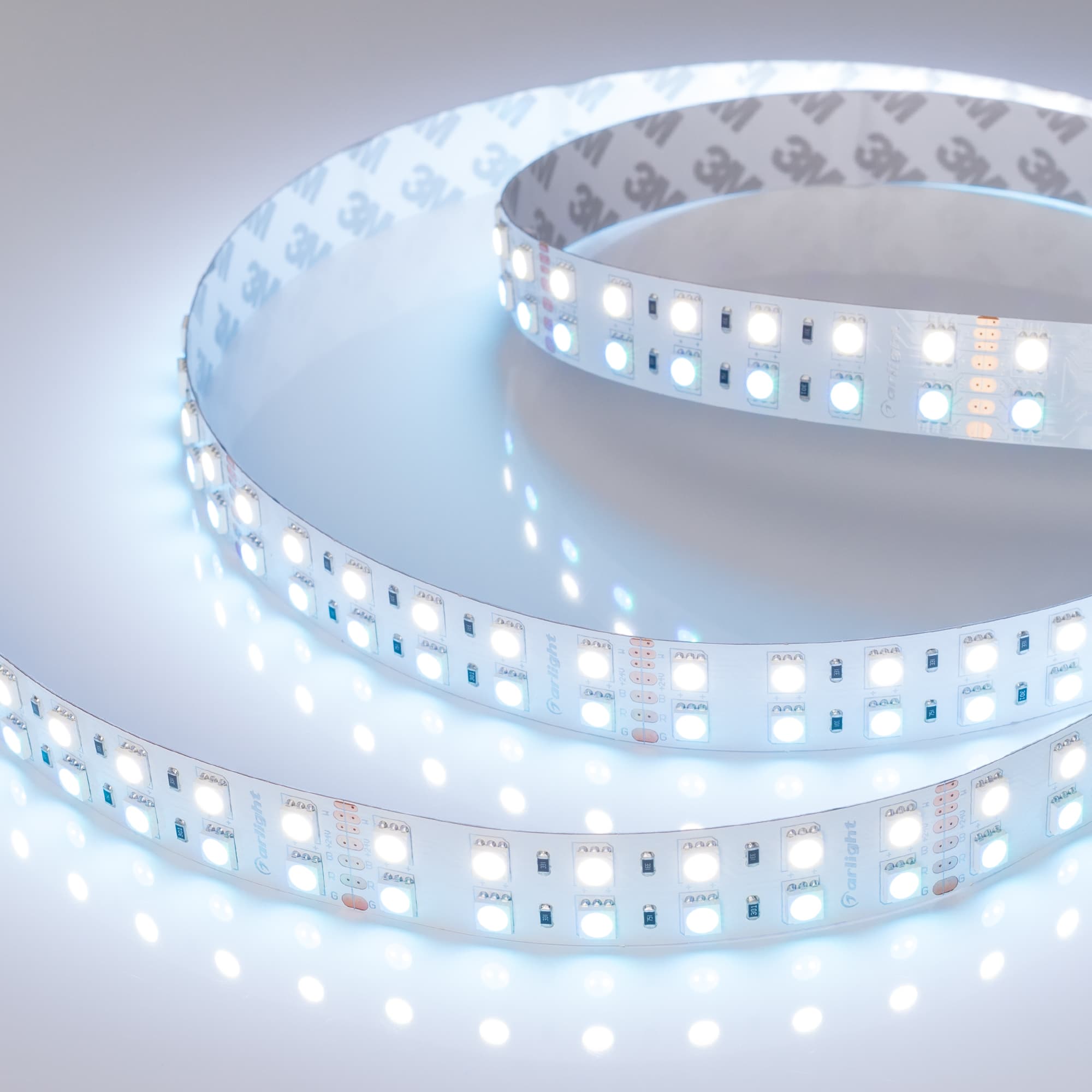 Светодиодная лента RT 2-5000 24V RGB-White 2x2 (5060, 720 LED, LUX) (Arlight, 32 Вт/м, IP20) 011823(1) — фото 10