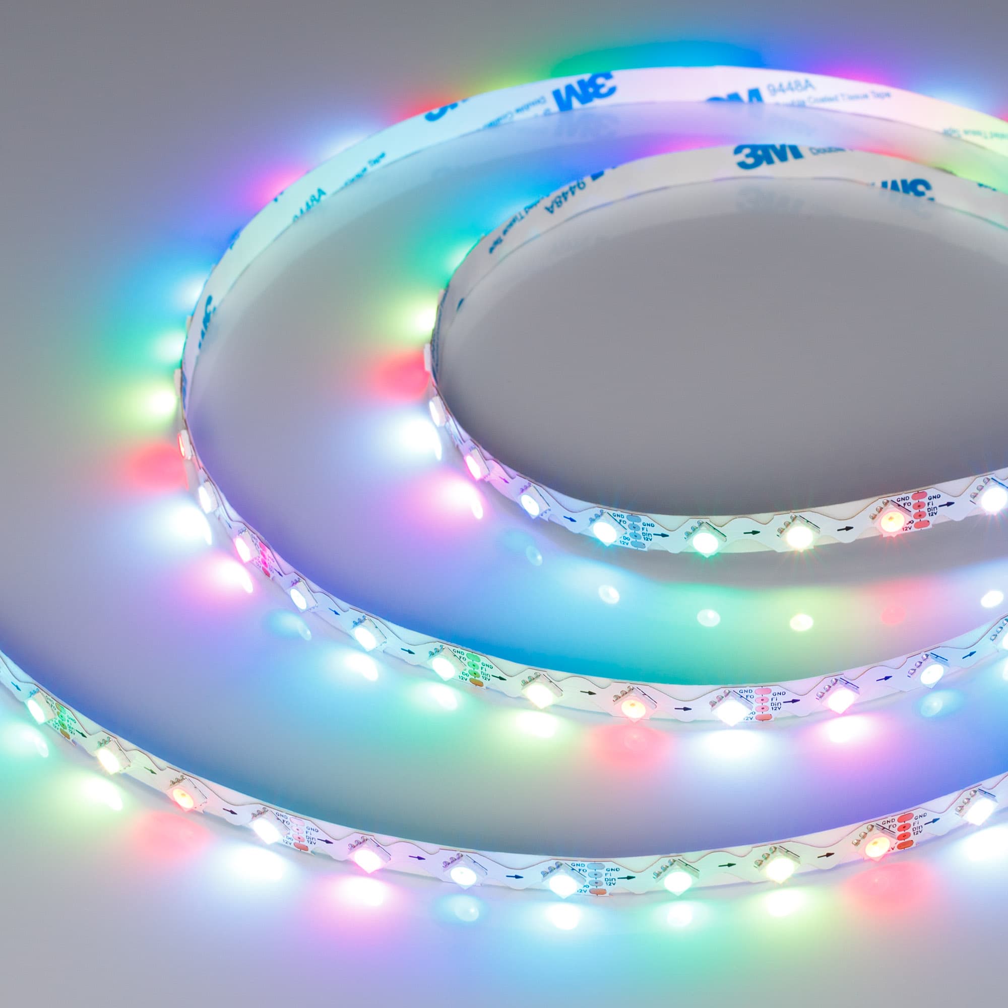 Светодиодная лента SPI-RZ-B60-8mm 12V RGB-PX1-BPT (9 W/m, IP20, 5060, 5m) (Arlight, -) 047382 — фото 3