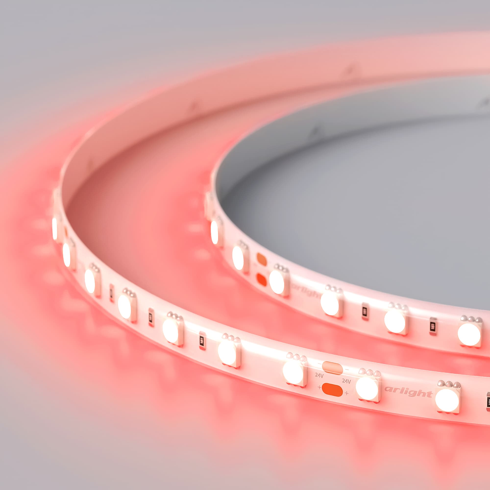 Светодиодная лента RTW 2-5000SE 24V Red 2x (5060, 300 LED, LUX) (Arlight, 14.4 Вт/м, IP65) 015597 — фото 5