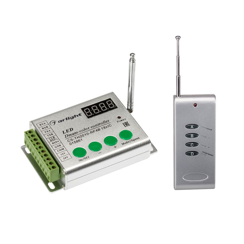 Контроллер CS-TH2010-RF4B 18xIC (12-24V, ПДУ 4кн) (Arlight, -) 015861