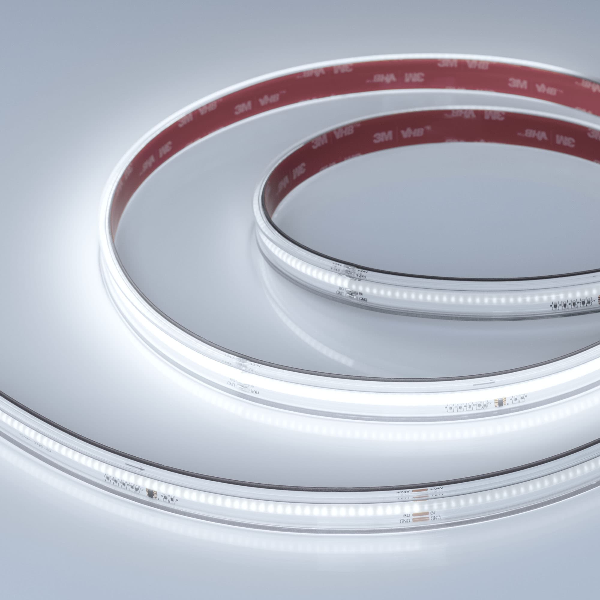 Светодиодная лента герметичная SPI-COB-PS-X378-14mm 24V White6000-PX63-BPT (7 W/m, IP67, 5m) (Arlight, бегущий огонь) 041741 — фото 1