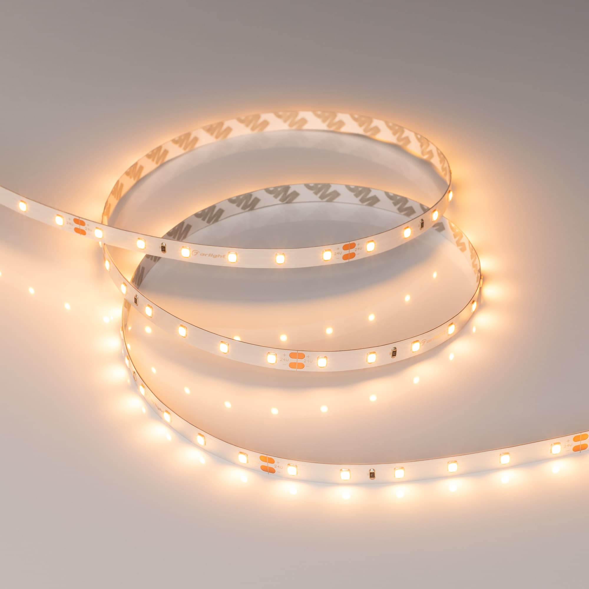 Светодиодная лента RT-A60-8mm 24V Warm2400 (7.2 W/m, IP20, 2835, 5m) (Arlight, Открытый) 028541(2) — фото 3