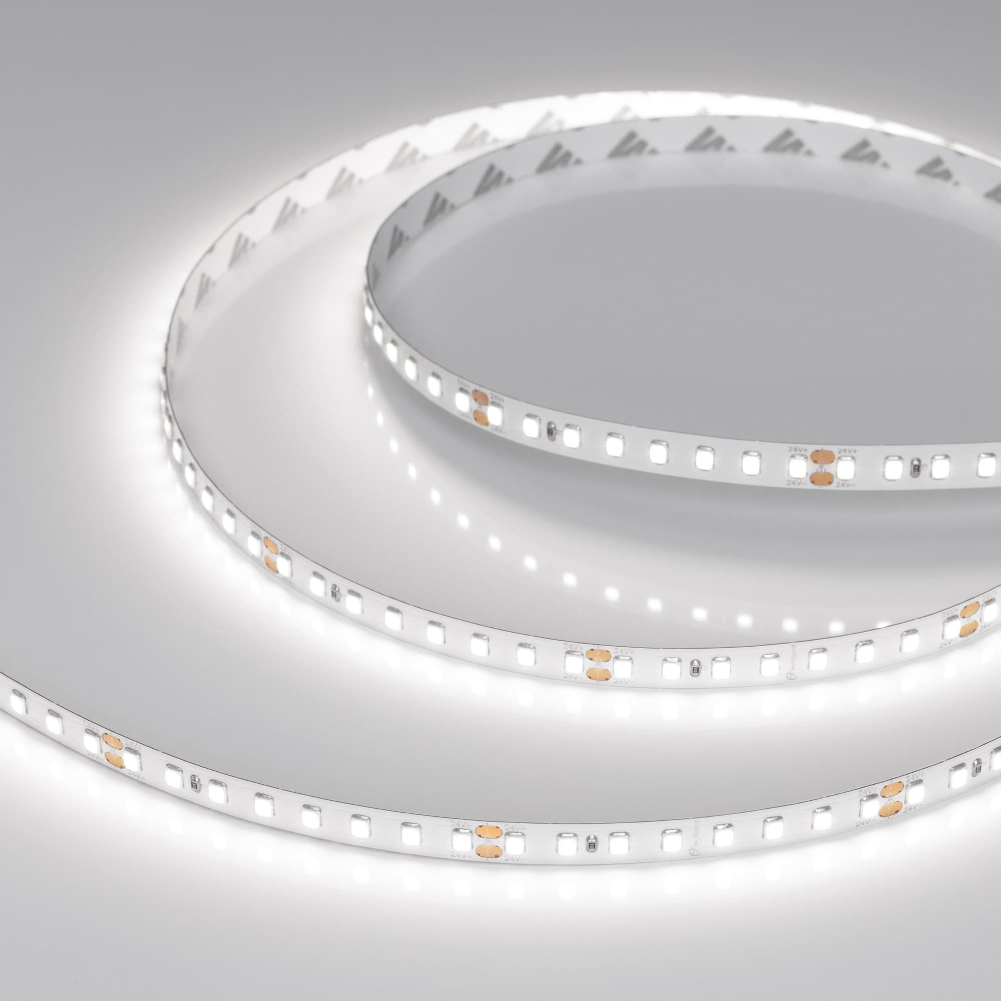 Светодиодная лента RT-A128-8mm 24V White6000 (10 W/m, IP20, 5m) (Arlight, высок.эфф.150 лм/Вт) 038755(1) — фото 1