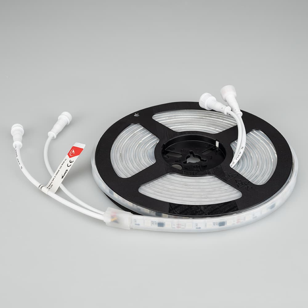 Светодиодная лента SPI-5000P-5060-60 12V Cx3 RGB (12mm, 14.4W/m, IP66) (Arlight, Закрытый, IP66) 026365(2) — фото 2
