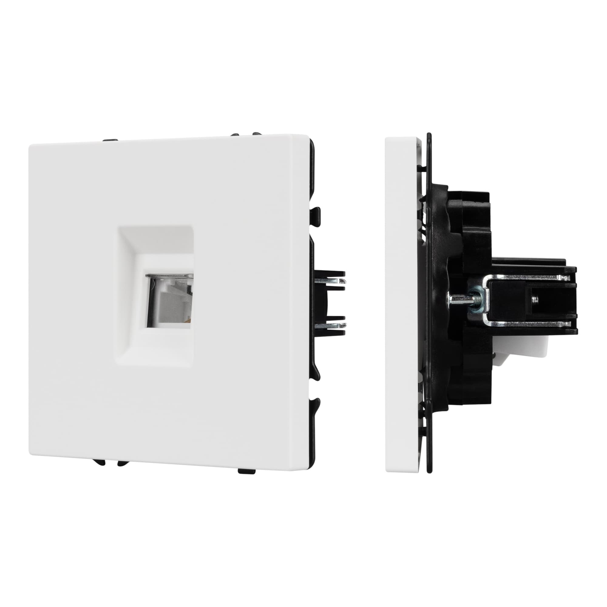 Механизм телефонной розетки SCT-NOBE-MTL1-SFPL-WH (RJ-11, 4C) (Arlight, Белый кварц) 054300