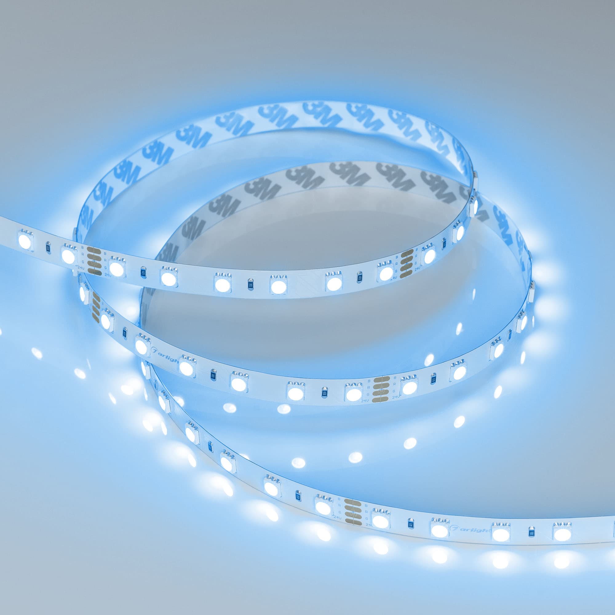 Светодиодная лента RT-B60-10mm 24V RGB (14.4 W/m, IP20, 5060, 5m) (Arlight, Открытый) 010367(2) — фото 9