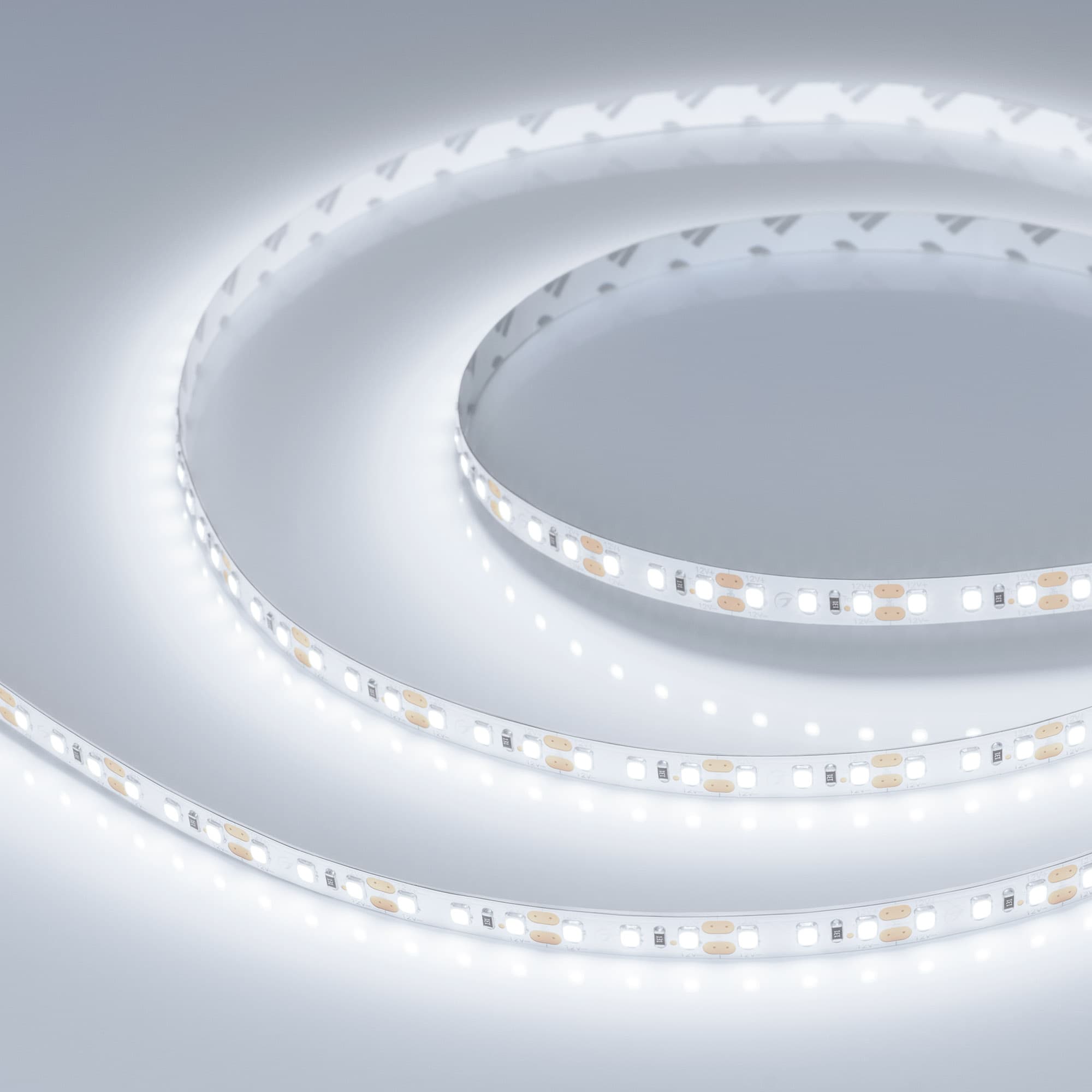 Светодиодная лента RT-A120-8mm 12V Cool 8K (14.4 W/m, IP20, 2835, 5m) (Arlight, Открытый) 028568(2) — фото 1