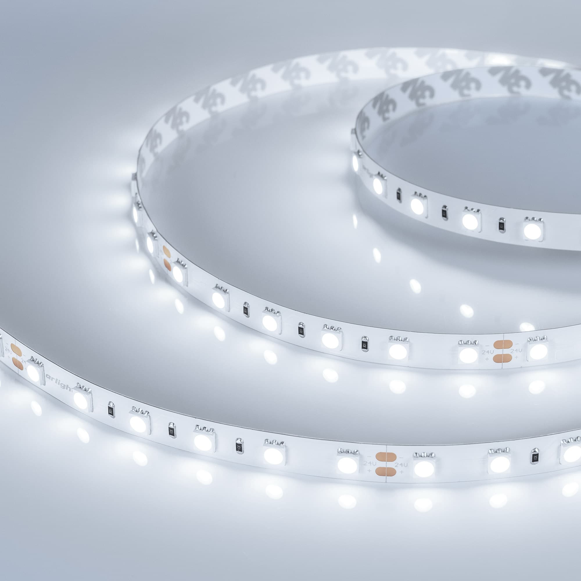 Светодиодная лента RT-B60-10mm 24V Cool 8K (14.4 W/m, IP20, 5060, 5m) (Arlight, 14.4 Вт/м, IP20) 013757(2) — фото 2