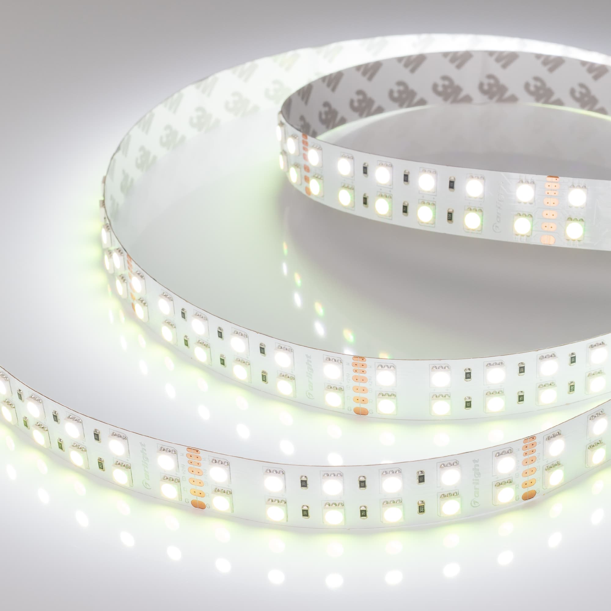 Светодиодная лента RT 2-5000 24V RGB-White 2x2 (5060, 720 LED, LUX) (Arlight, 32 Вт/м, IP20) 011823(1) — фото 3