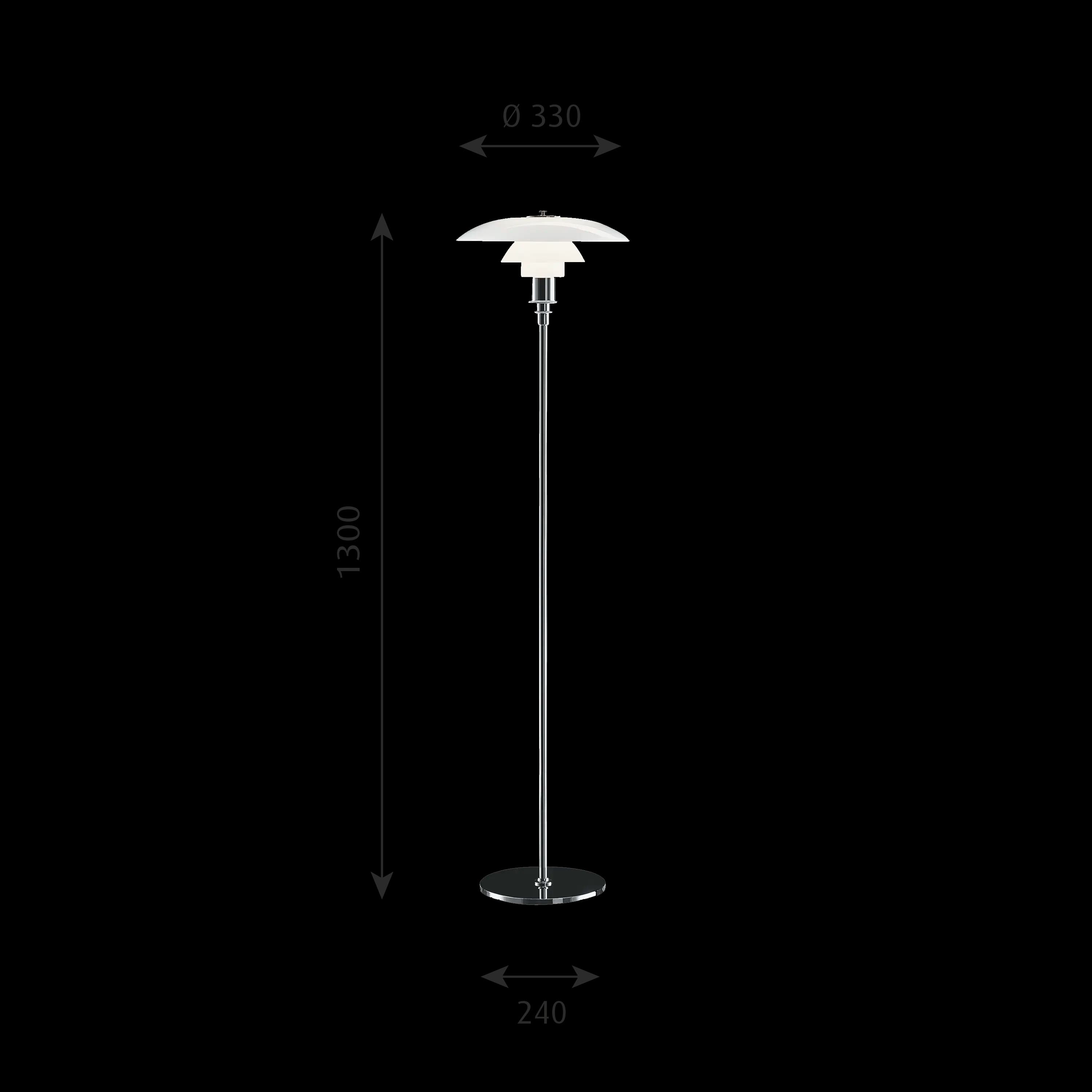 Louis Poulsen PH 3½-2½ Floor Lamp High lustre chrome plated — фото 8
