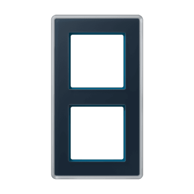 A VIVA Рамка 2-ная, стекло цвет Синий, Jung AV582GLMNB