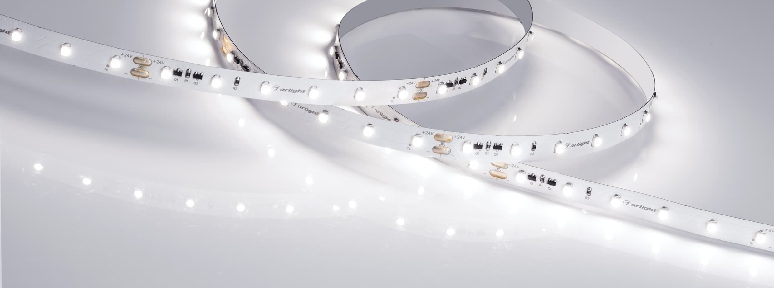 Светодиодная лента RT-20000 24V White6000 (3528, 60 LED/m, 20m) (Arlight, 4.8 Вт/м, IP20) 025009 — фото 2