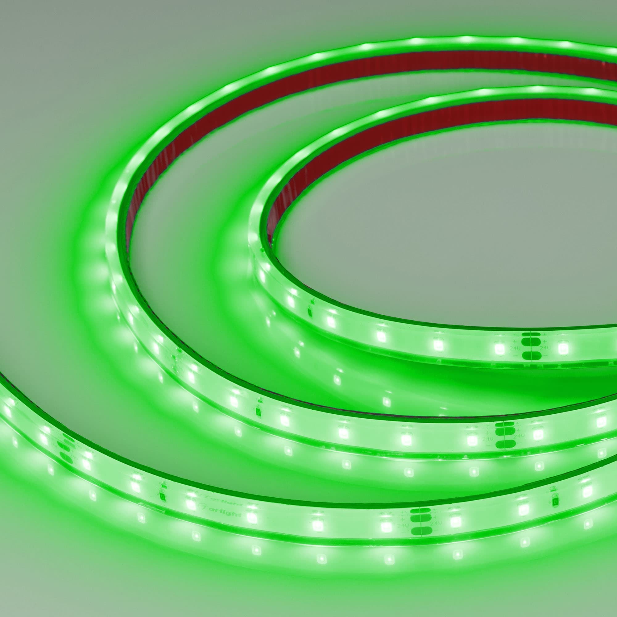 Светодиодная лента герметичная RTW-PFS-A60-11mm 24V Green (4.8 W/m, IP68, 2835, 5m) (Arlight, -) 034181 — фото 1