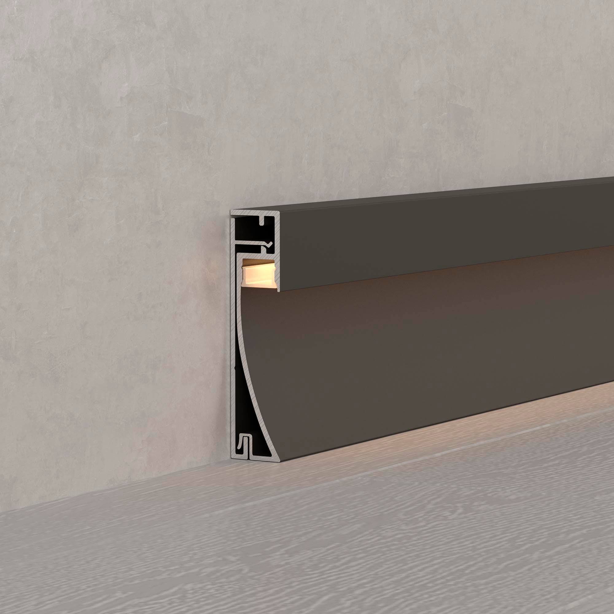 Профиль PLINTUS-H54-2000 BLACK (Arlight, Алюминий) 045433 — фото 4