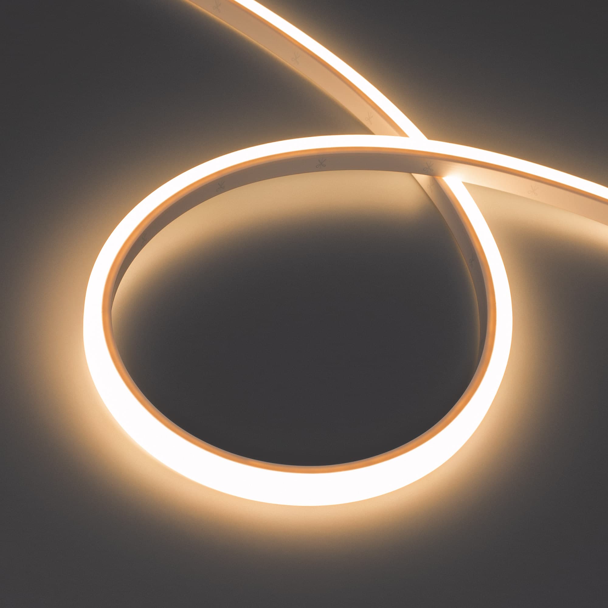 Светодиодная лента герметичная WAVE-TOP-PU-A144-10x10mm 24V Warm3000 (5 W/m, IP68, 1m, wire x1) (Arlight, Вывод боковой, 3 года) 052632