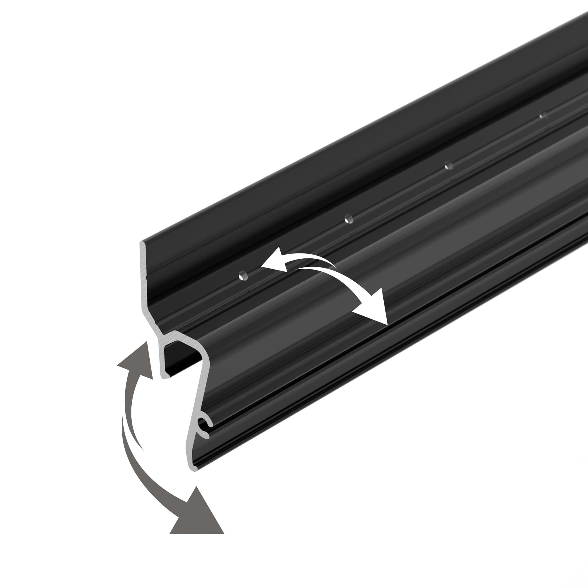 Профиль STRETCH-SHADOW-TECH-VENT-2000 BLACK (A2-DELTA) (Arlight, Алюминий) 041160 — фото 4