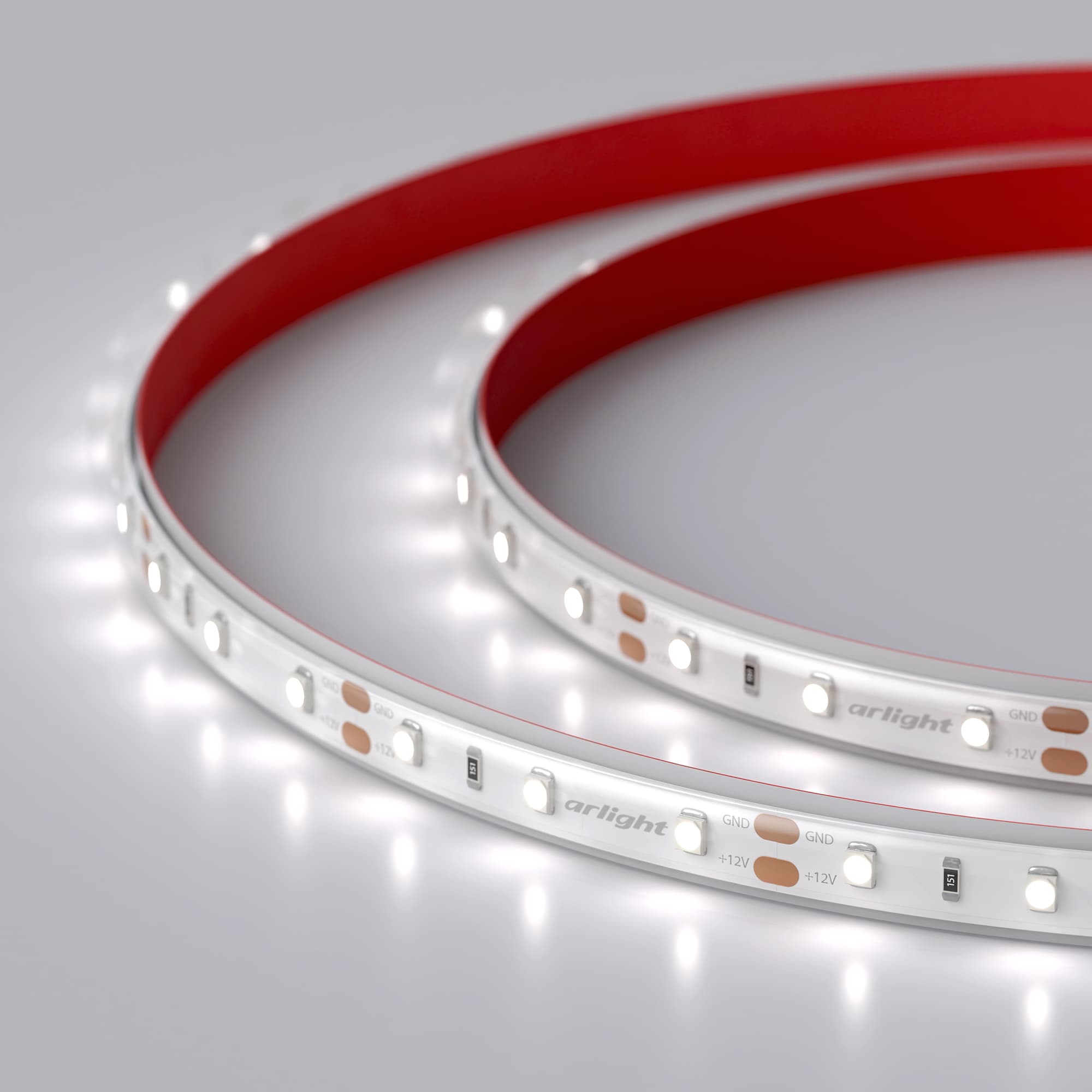 Светодиодная лента RTW 2-5000PS 12V White6000 (3528, 300 LED, LUX) (Arlight, 4.8 Вт/м, IP67) 021099 — фото 4
