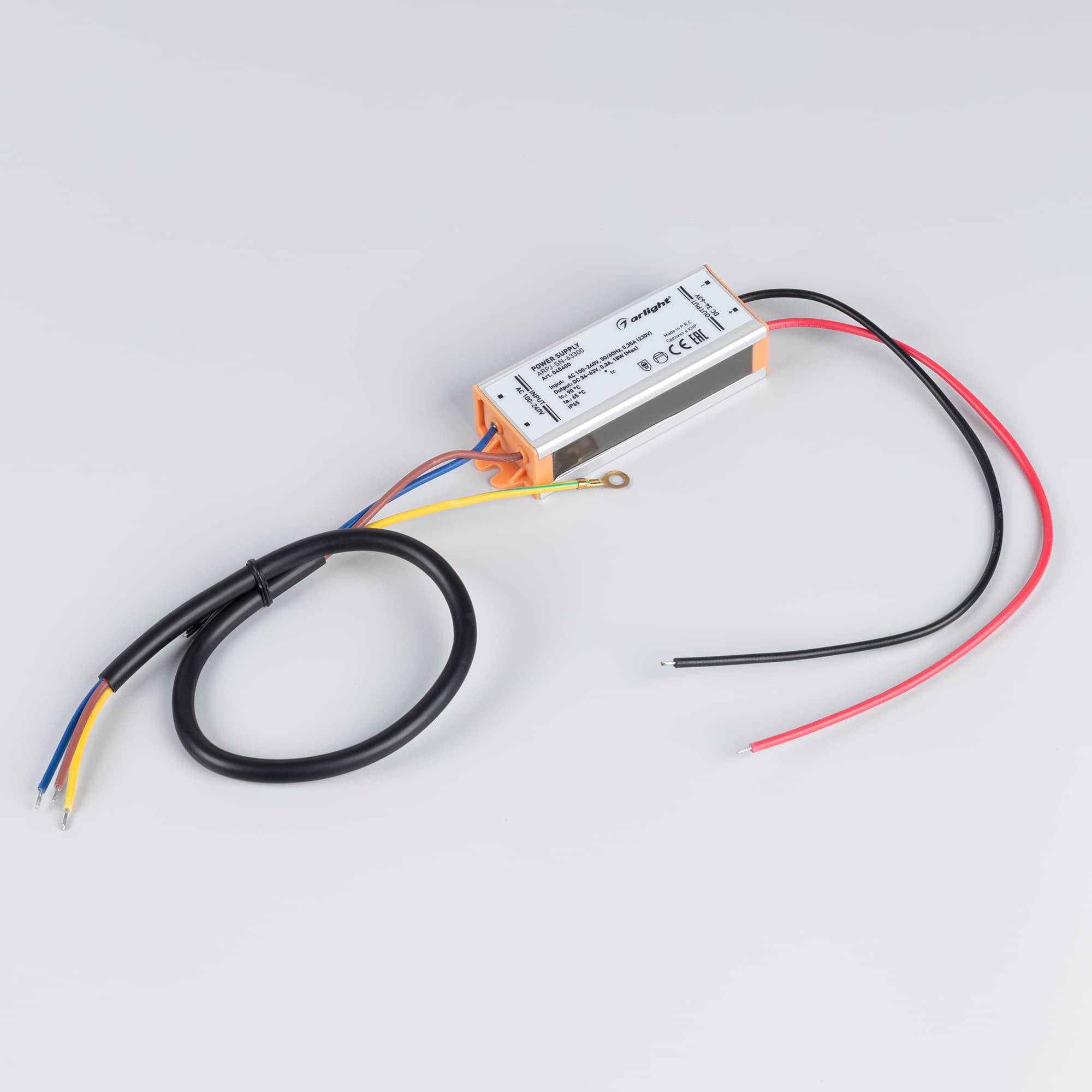 Блок питания ARPJ-SN-63300 (18W, 34-63V, 300mA) (Arlight, IP65 Металл, 3 года) 045400 — фото 2
