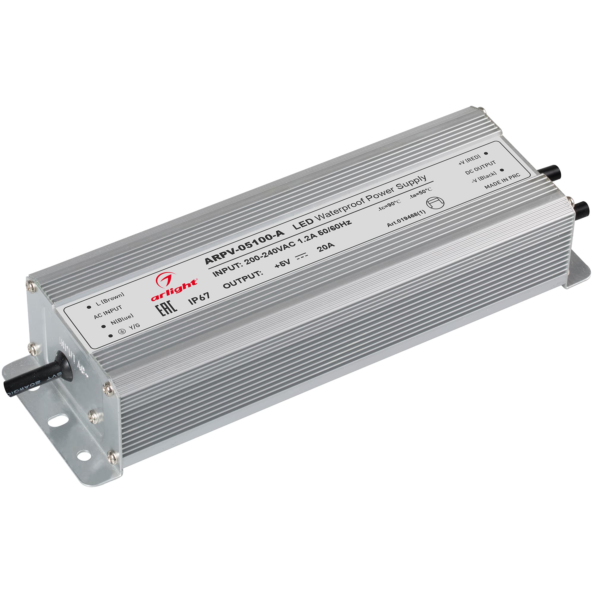 Блок питания ARPV-05100-A (5V, 20.0A, 100W) (Arlight, IP67 Металл, 3 года) 019468(1) — фото 1