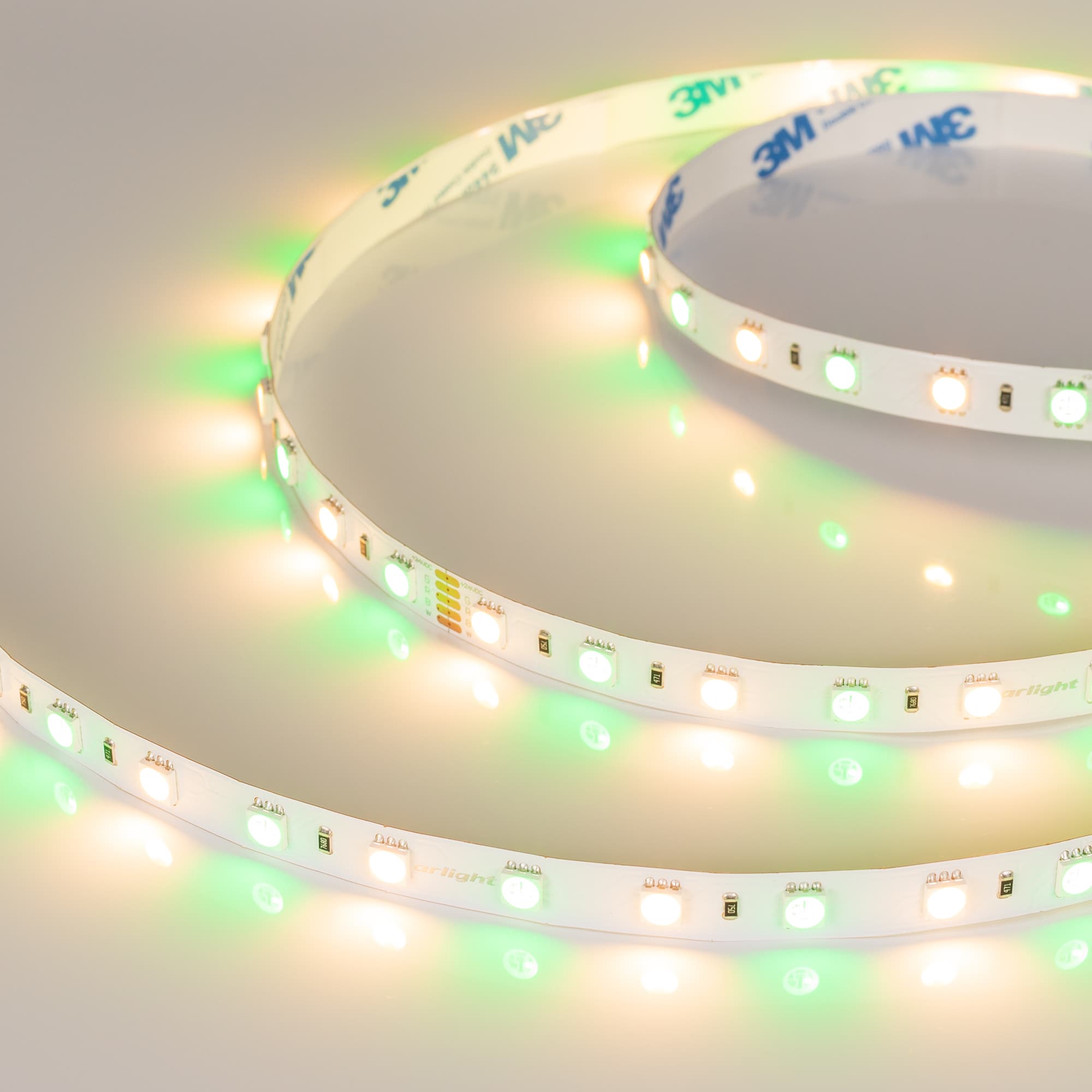 Светодиодная лента RT-B60-10mm 24V RGBW-Warm (14.4 W/m, IP20, 5060, 5m) (Arlight, Открытый) 018327(2) — фото 3