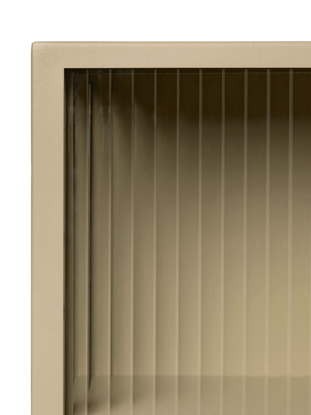 Ferm Living Haze Wall Cabinet - Reeded Glass - Cashmere — фото 7