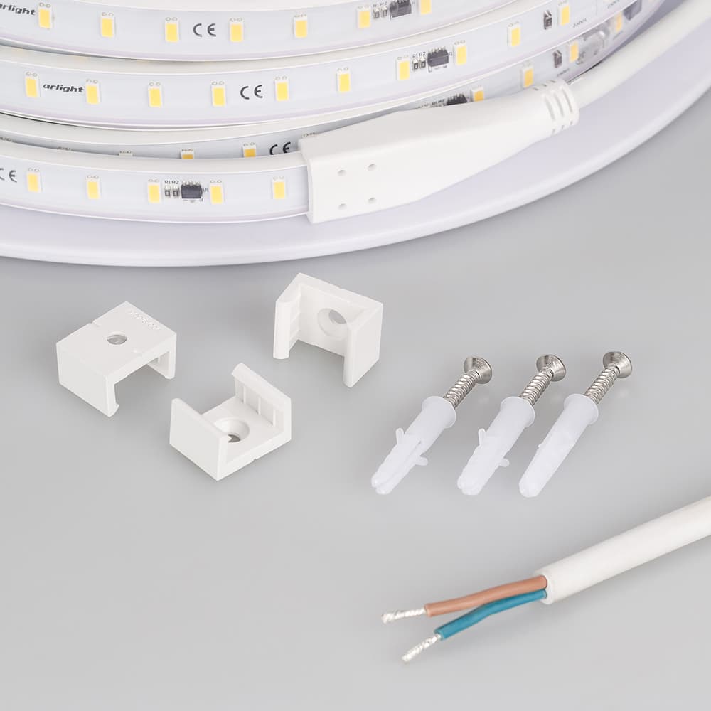 Светодиодная лента ARL-50000PC-220V White6000 (3056, 72 LED/m, IP65) (Arlight, 14 Вт/м, IP65) 024043 — фото 5