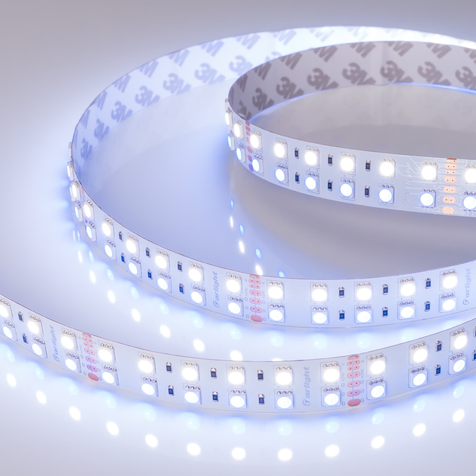 Светодиодная лента RT-B144-19mm 24V RGBW-White (32 W/m, IP20, 5060, 5m) (Arlight, 32 Вт/м, IP20) 011823(2) — фото 7