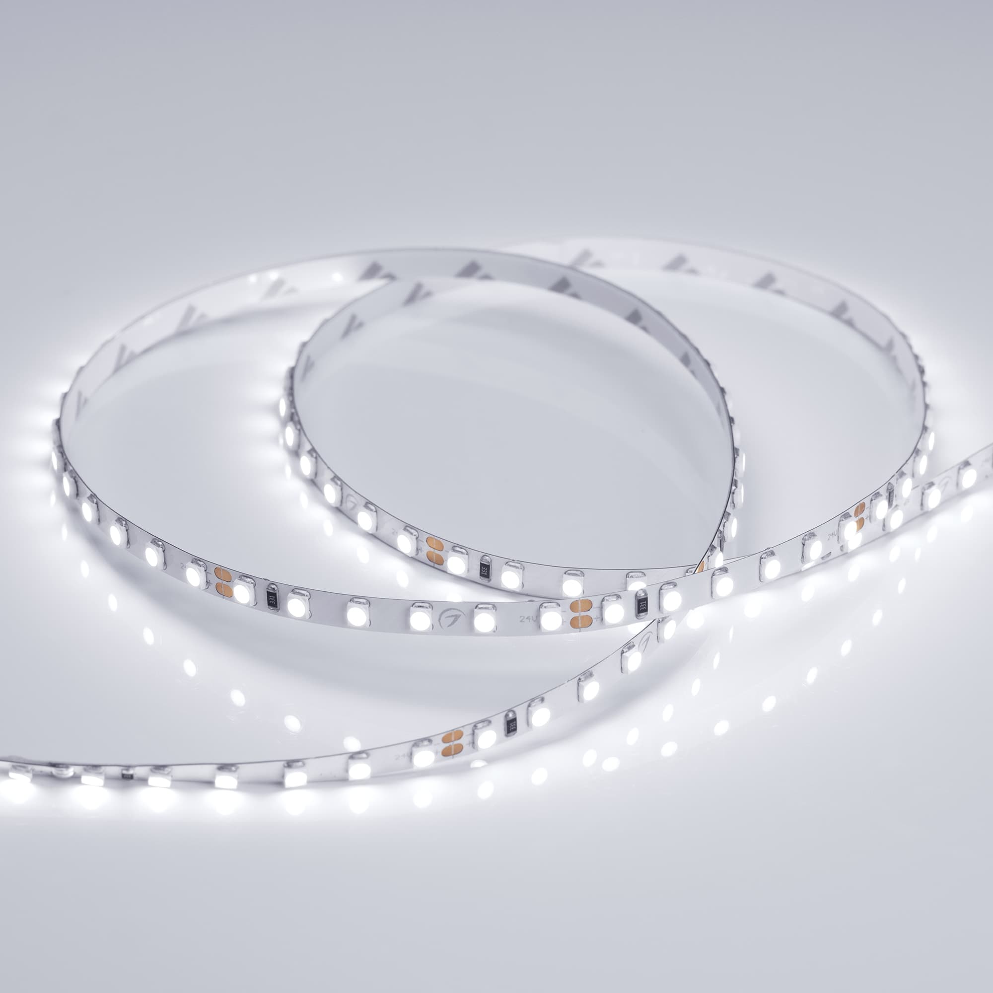 Светодиодная лента RT 2-5000 24V White6000 5mm 2x (3528, 600 LED, LUX) (Arlight, 9.6 Вт/м, IP20) 015651(B) — фото 2