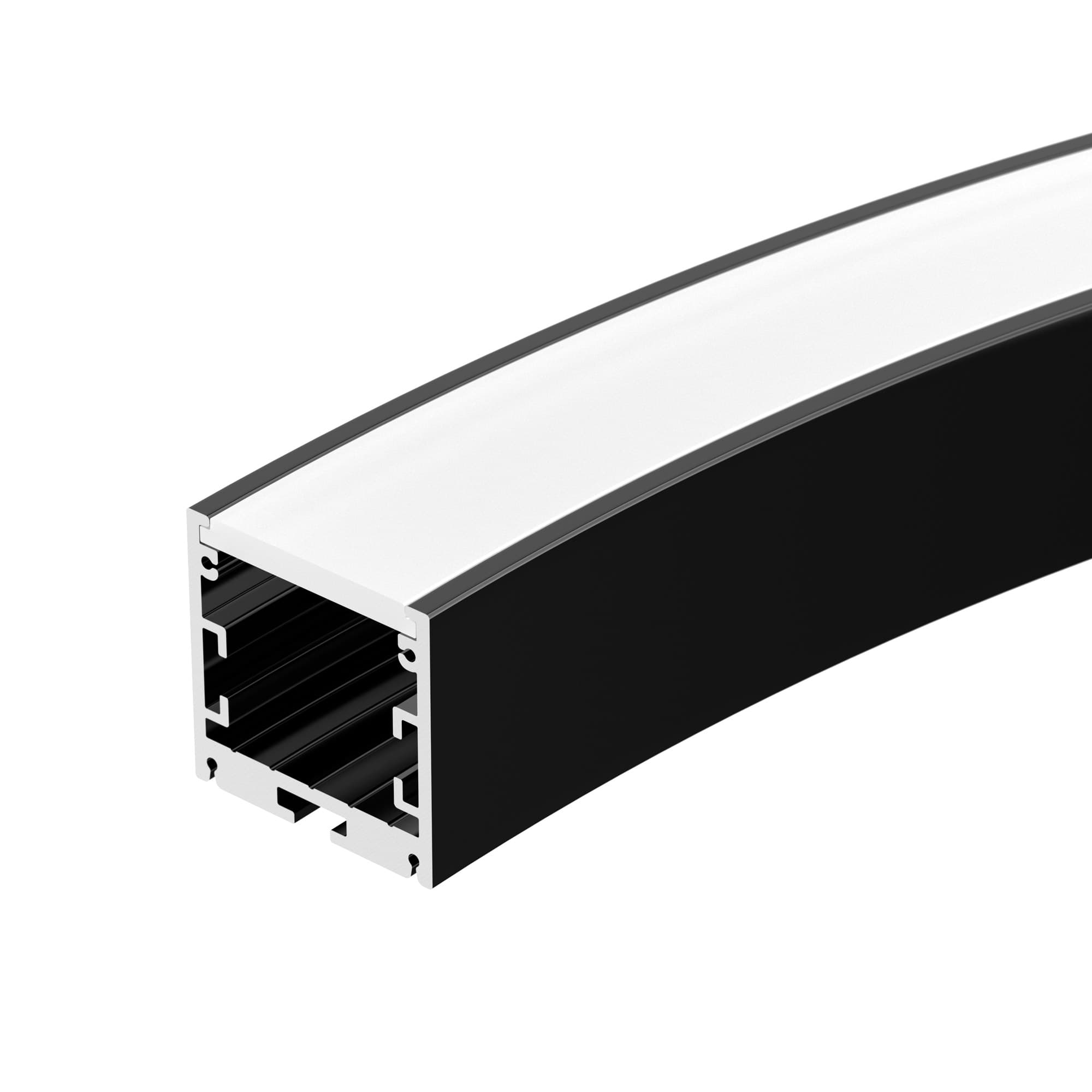 Профиль SL-ARC-3535-D800-A90 BLACK (630мм, дуга 1 из 4) (Arlight, Алюминий) 027638 — фото 1