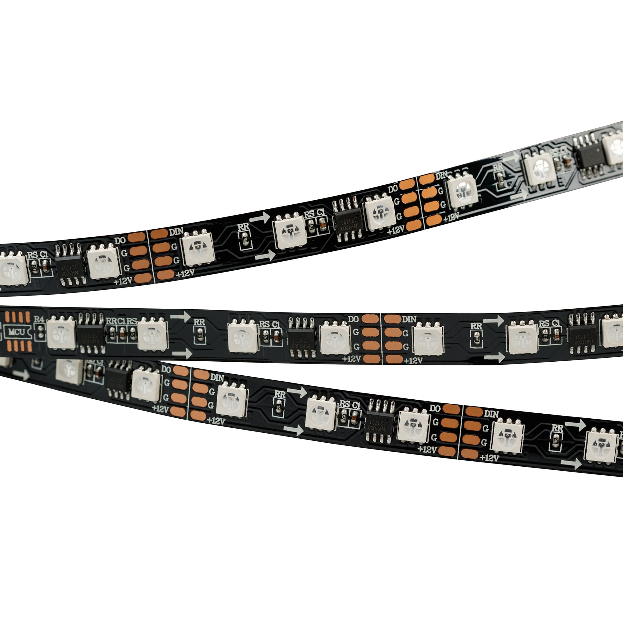 Светодиодная лента SPI-5000-5060-60 12V Cx3 RGB-Auto (Black 10mm, 13.2W/m, IP20) (Arlight, Открытый, IP20) 024600(1) — фото 1