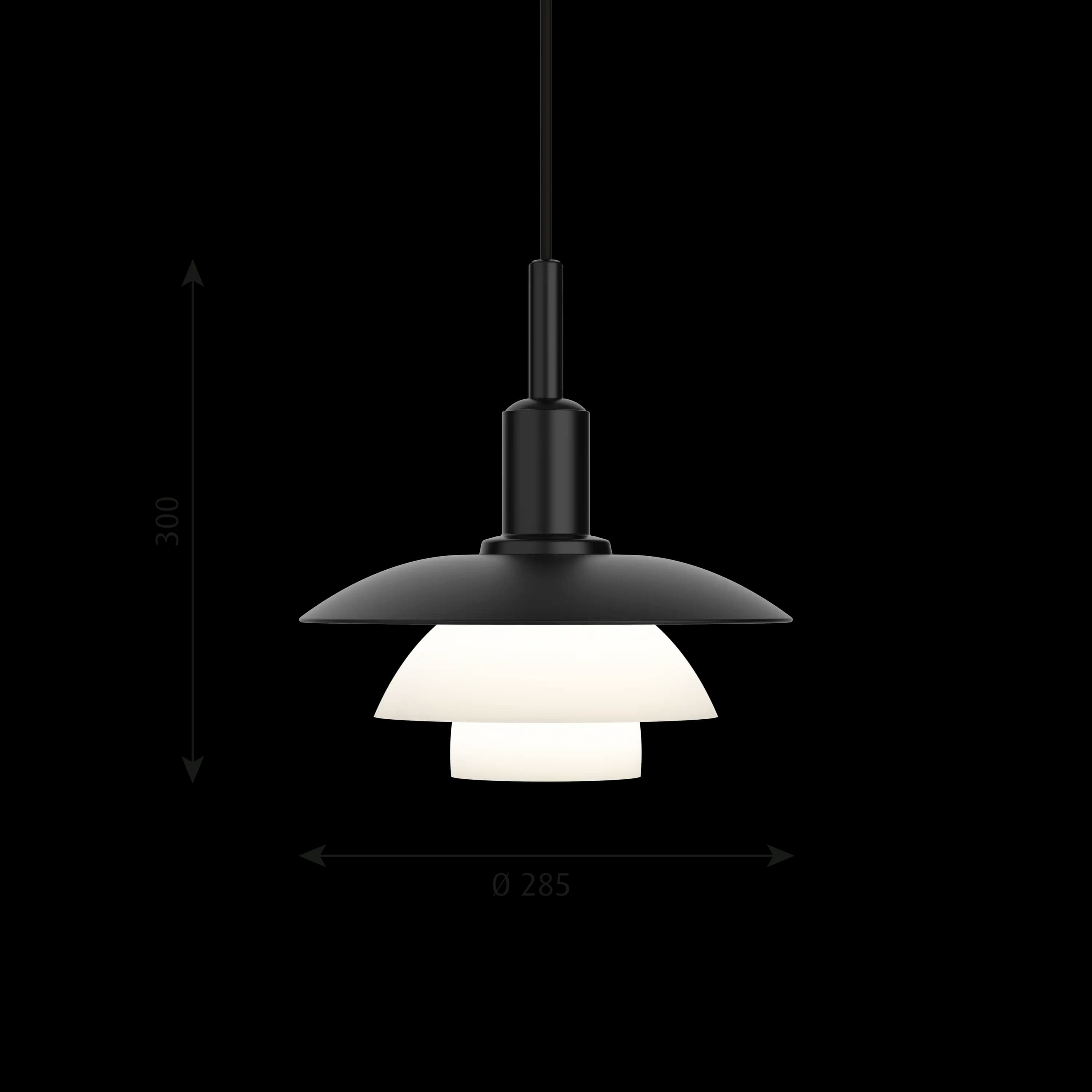 Louis Poulsen PH 3/3 Pendant Metal black/opal glass — фото 6