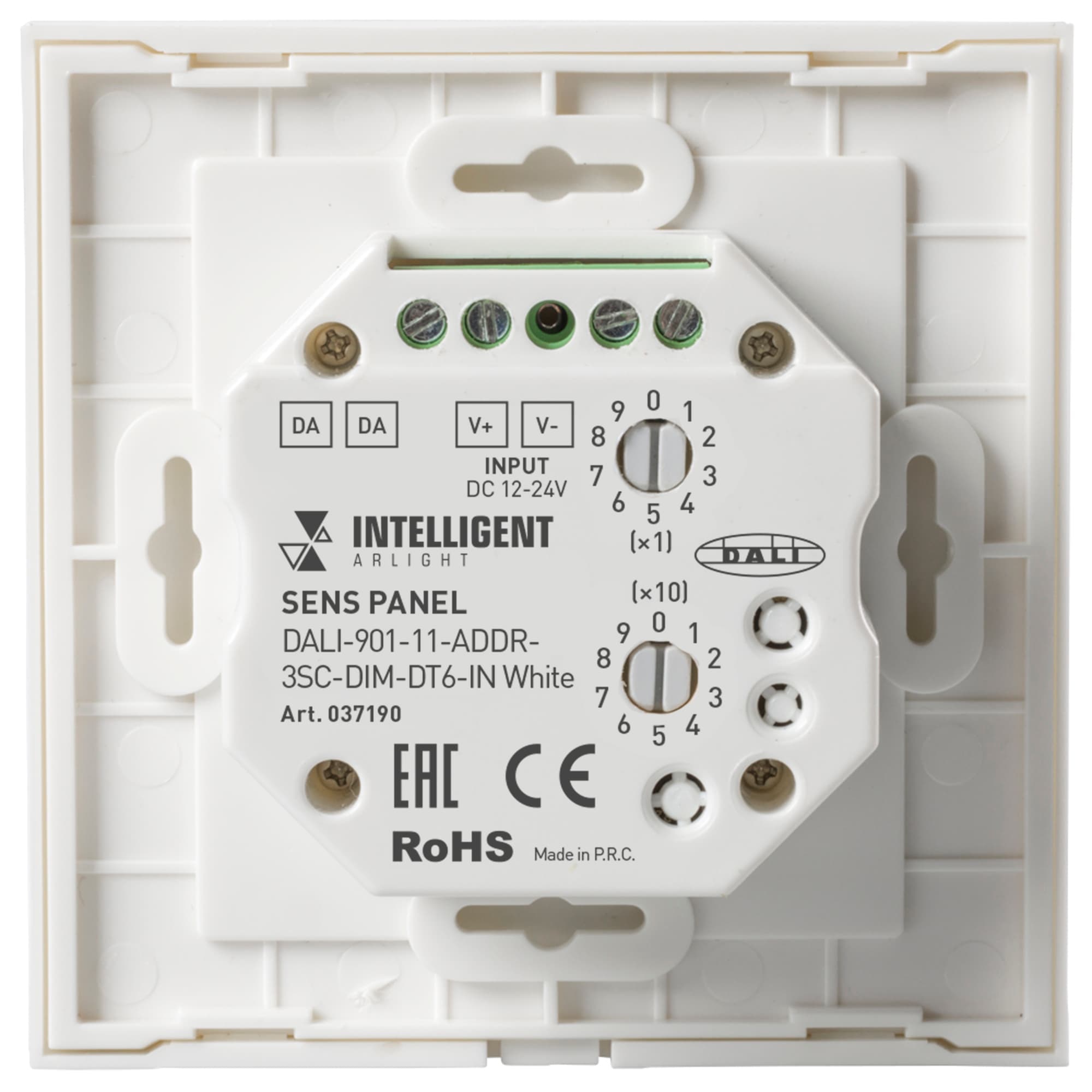 INTELLIGENT ARLIGHT Сенсорная панель DALI-901-11-ADDR-3SC-DIM-DT6-IN White (BUS) (IARL, IP20 Пластик, 3 года) 037190 — фото 2