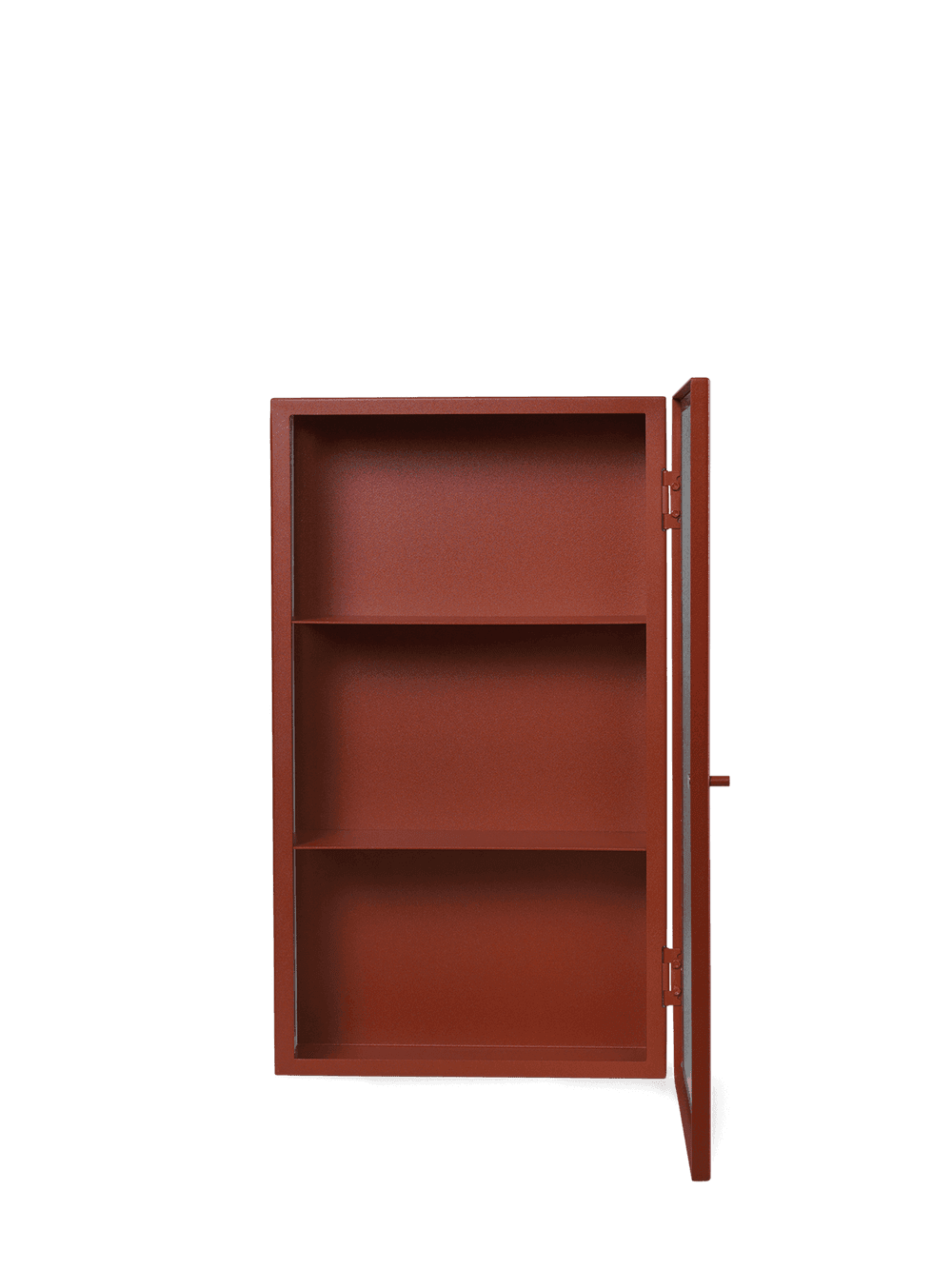 Ferm Living Haze Wall Cabinet - Reeded Glass - Oxide Red — фото 6