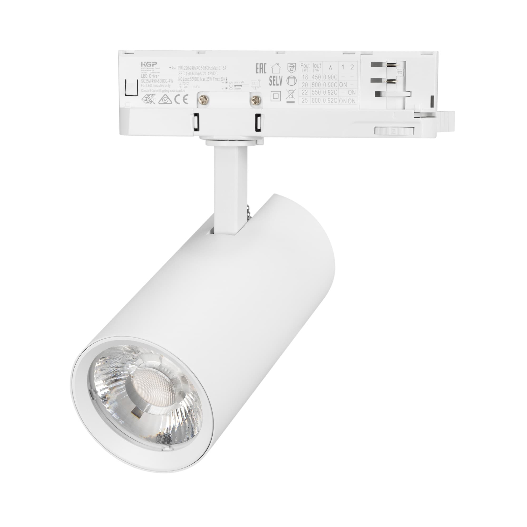 Светильник LGD-GERA-4TR-R74-20W Warm3000 (WH, 24 deg, 230V) (Arlight, IP20 Металл, 5 лет) 055171