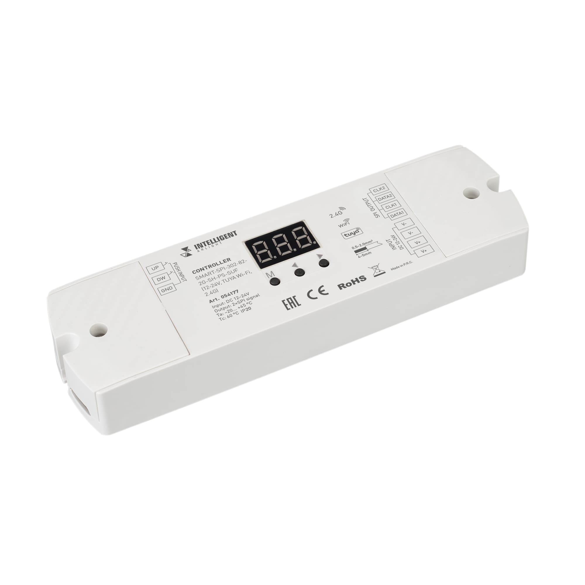 INTELLIGENT ARLIGHT Контроллер SMART-SPI-302-82-2G-SH-PS-SUF (12-24V, TUYA Wi-Fi, 2.4G) (IARL, IP20 Пластик, 5 лет) 054177