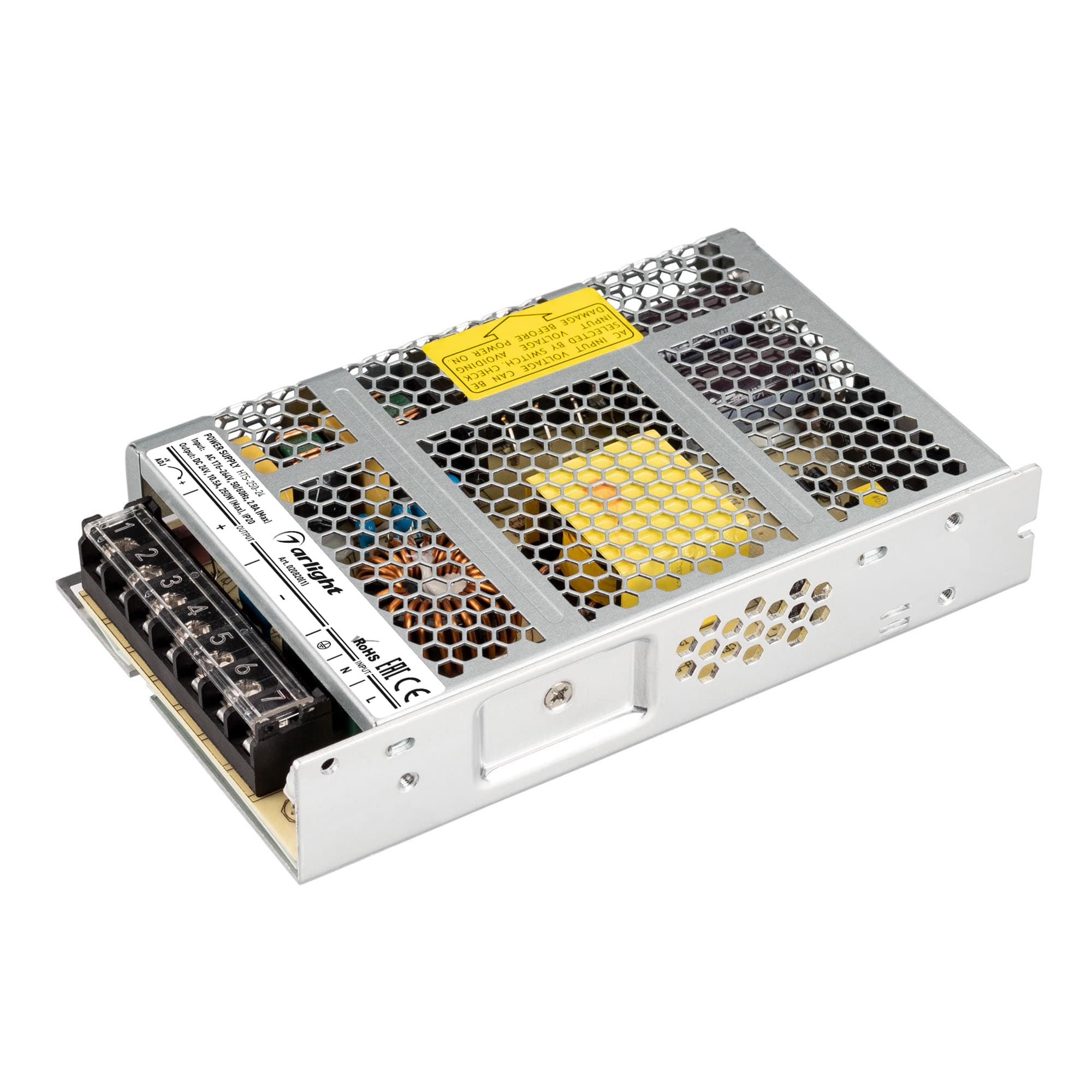 Блок питания HTS-250-24 (24V, 10.5A, 250W) (Arlight, IP20 Сетка, 3 года) 020820(1)