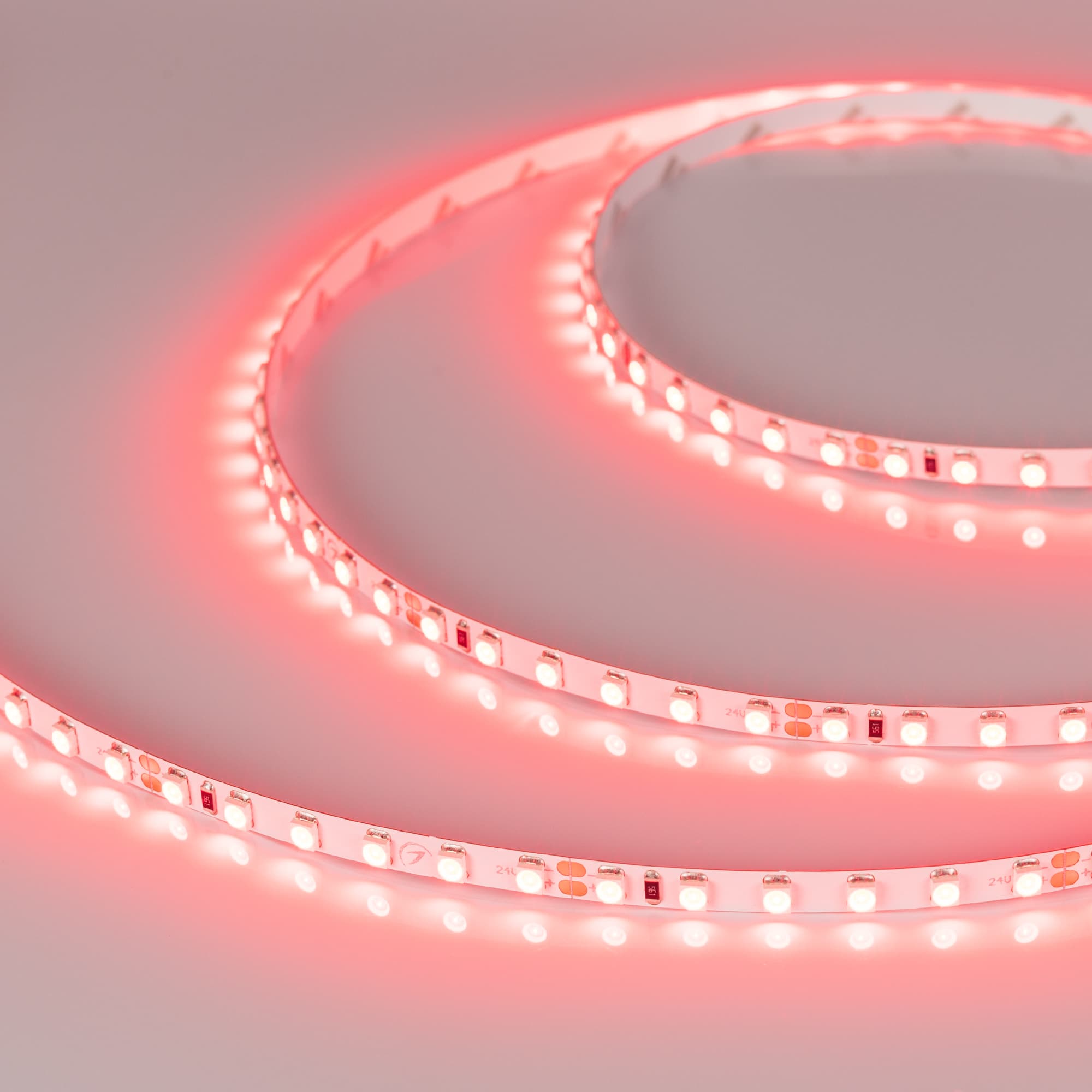 Светодиодная лента RT-A120-5mm 24V Red (9.6 W/m, IP20, 2835, 5m) (Arlight, 9.6 Вт/м, IP20) 015657(2) — фото 1