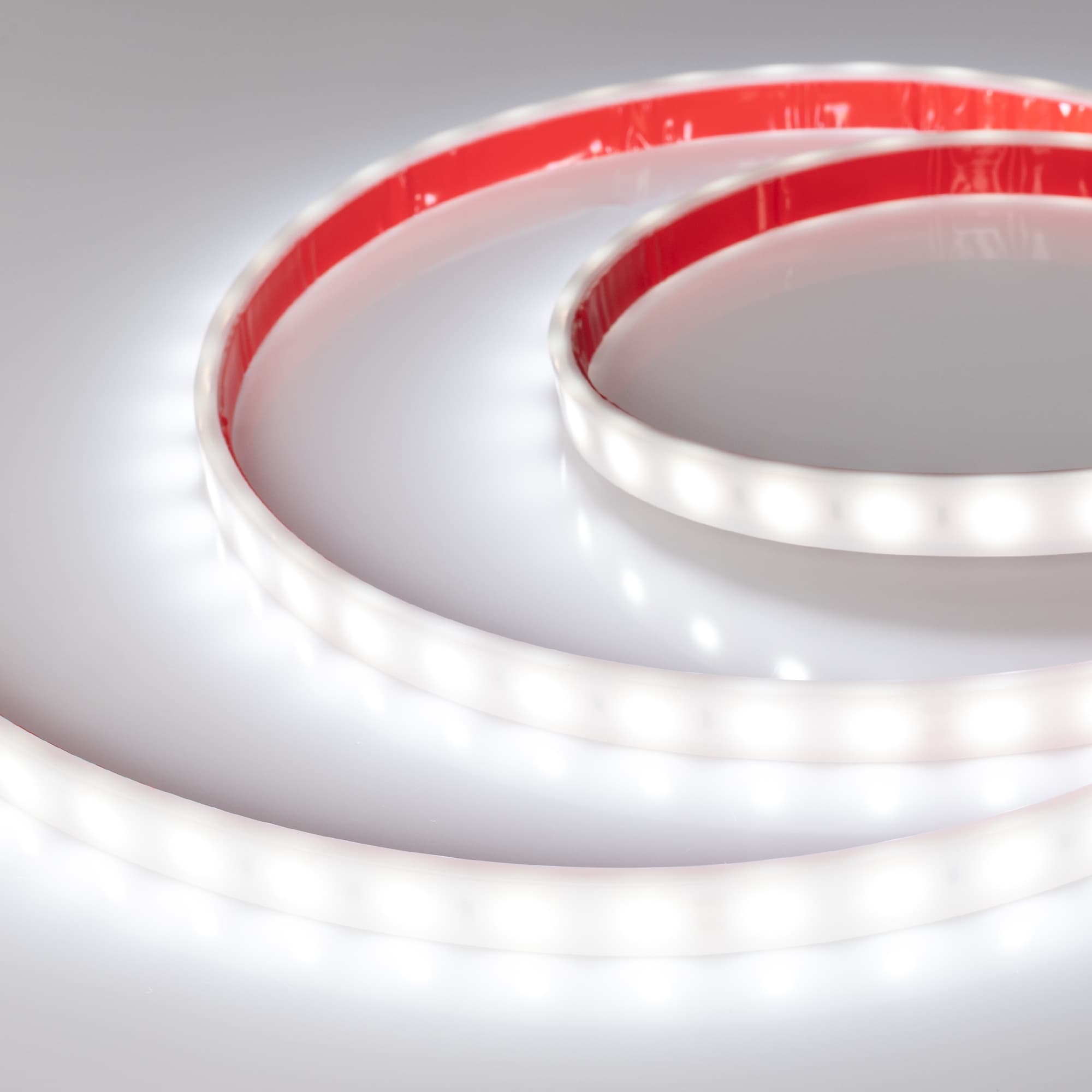 Светодиодная лента RTW 2-5000PW 24V White6000 2x (5060, 300 LED, LUX) (Arlight, 14.4 Вт/м, IP66) 016170 — фото 3