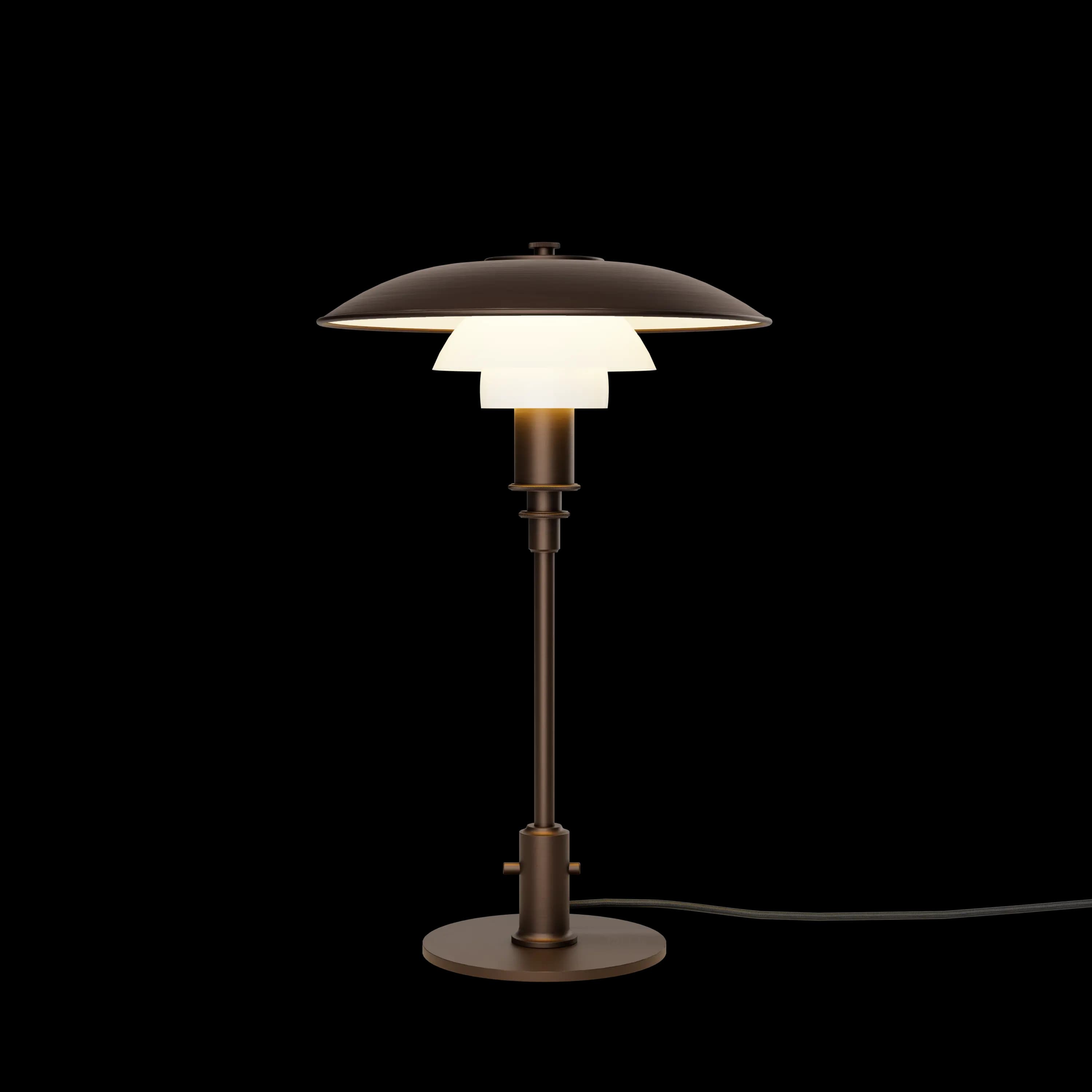 Louis Poulsen PH 3/2 Aged Brass Opal Table Lamp Aged brass/opal glass — фото 1