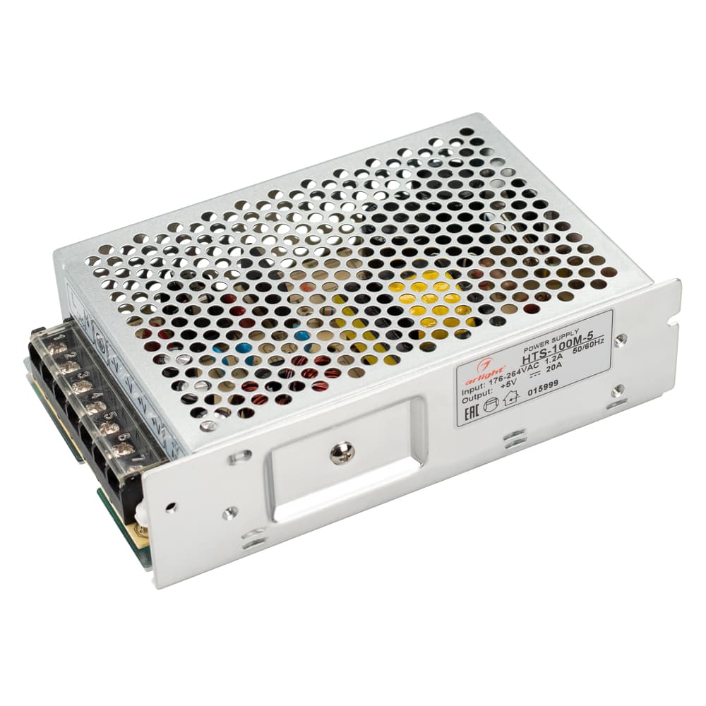 Блок питания HTS-100M-5 (5V, 20A, 100W) (Arlight, IP20 Сетка, 3 года) 015999 Arlight — фото 1