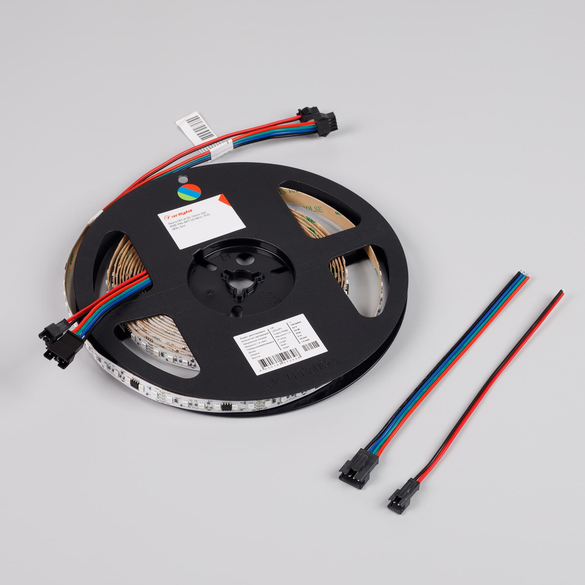 Светодиодная лента SPI-A120-10mm 24V RGB-PX6-BPT (23 W/m, IP20, 2835, 5m) (Arlight, бегущий огонь) 046871 — фото 3