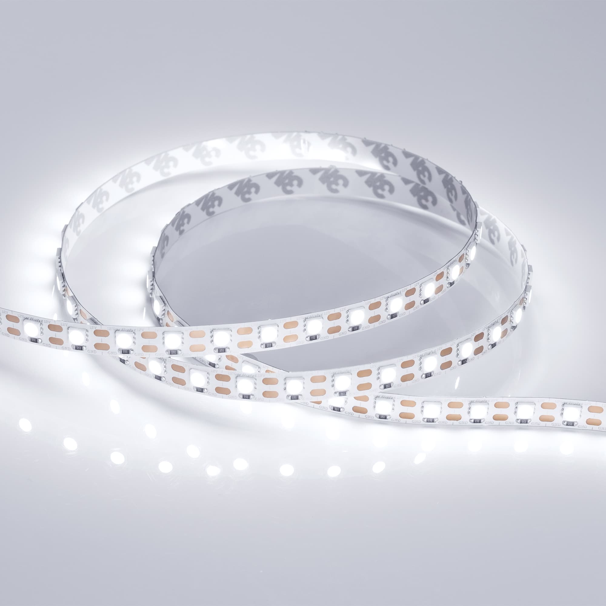 Светодиодная лента RT 2-5000 12V Cx1 White6000 2x (5060, 360 LED, LUX) (Arlight, 15.6 Вт/м, IP20) 011705 — фото 5