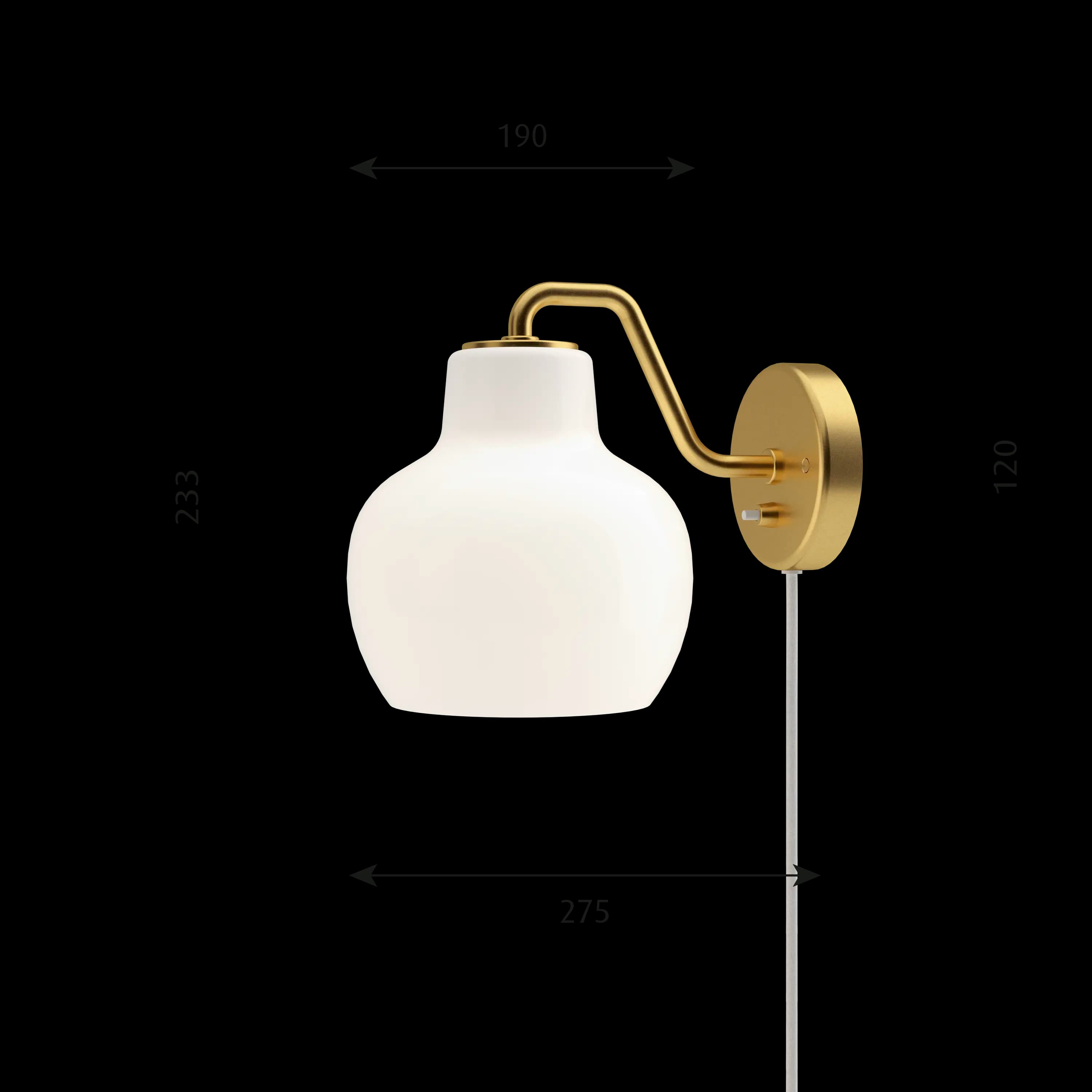 Louis Poulsen VL Ring Crown 1 Wall Lamp Brass/opal glass 1 — фото 9
