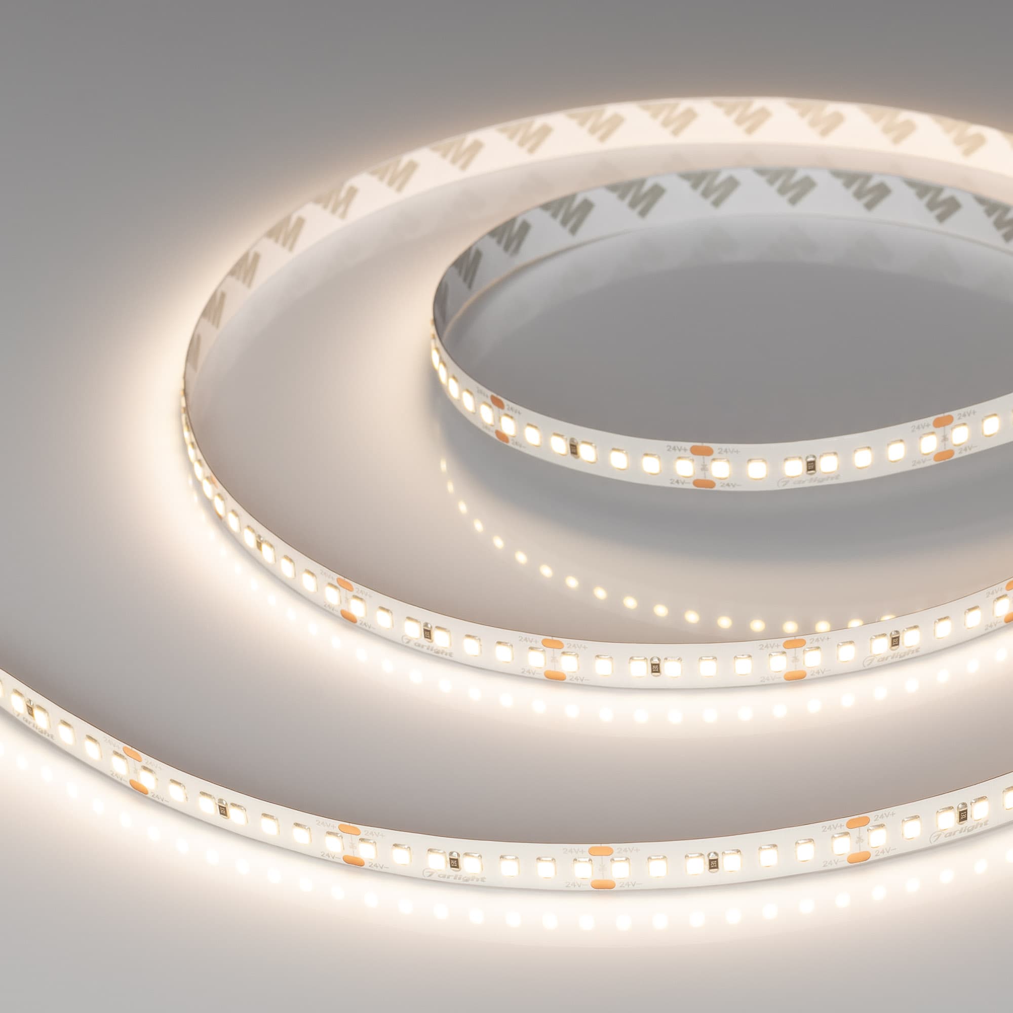 Светодиодная лента RT-A168-10mm 24V Warm3500 (17 W/m, IP20, 2835, 5m) (Arlight, Открытый) 028602(2) — фото 1