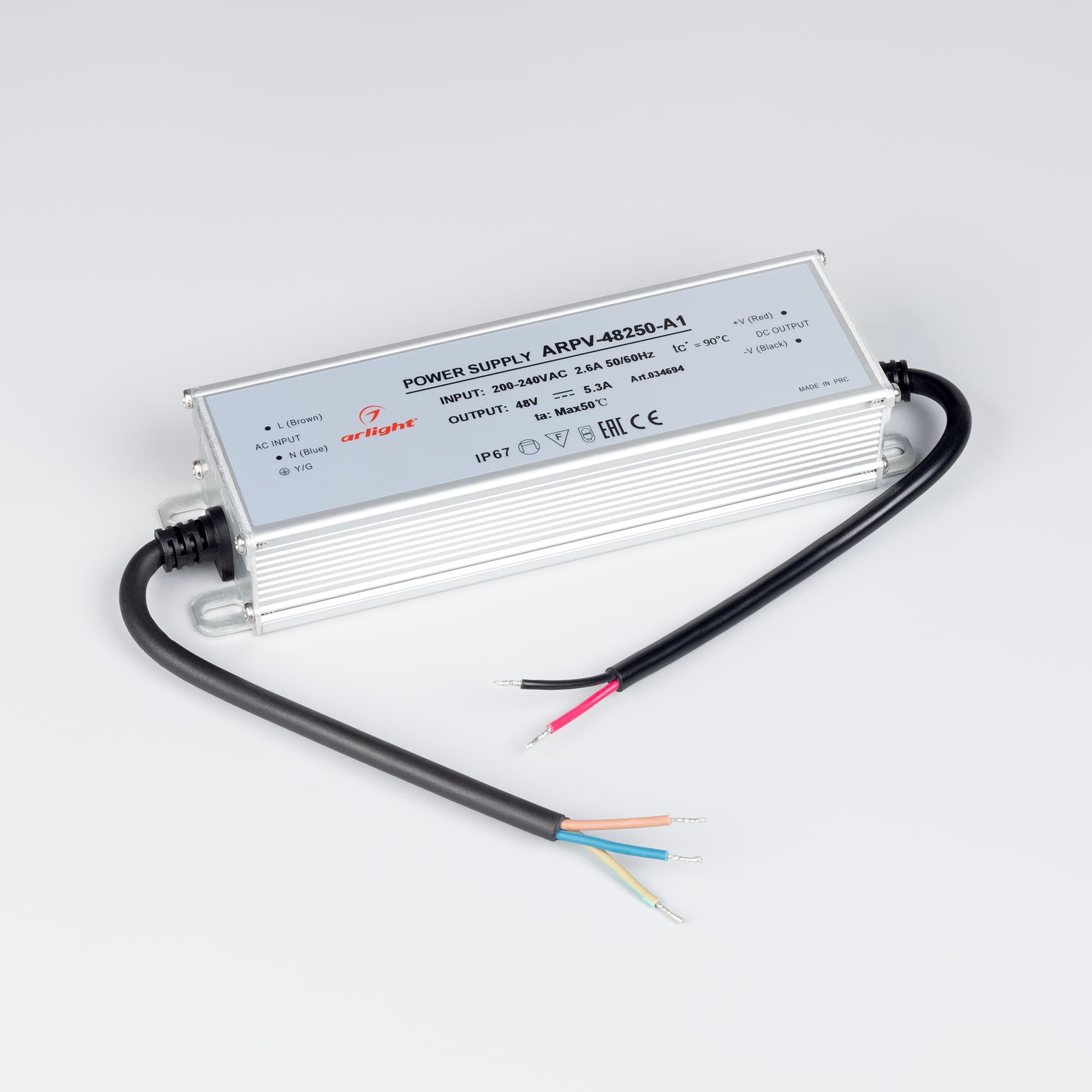 Блок питания ARPV-48250-A1 (48V, 5.3A, 254W) (Arlight, IP67 Металл, 3 года) 034694 — фото 2