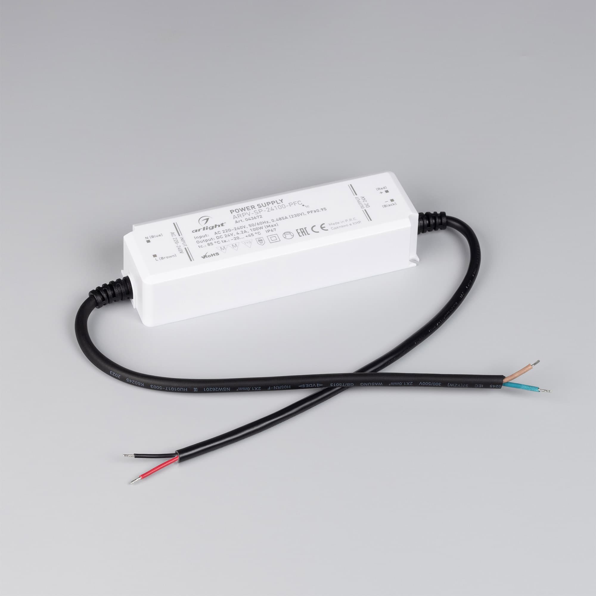 Блок питания ARPV-SP-24100-PFC (24V, 4.2A, 100W) (Arlight, IP67 Пластик, 5 лет) 043672 Arlight — фото 2