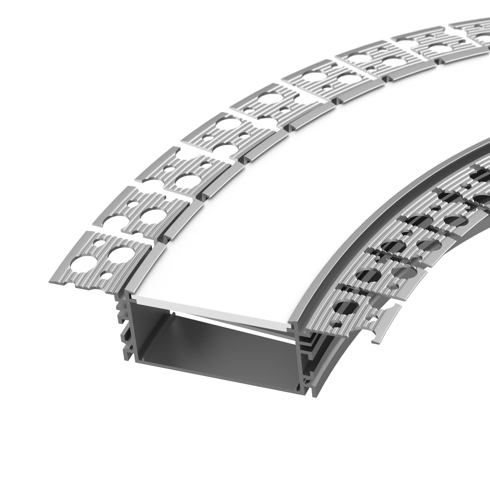 Профиль FANTOM-BENT-W49-SIDE-2000 ANOD (Arlight, Алюминий) 046423 — фото 1