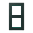 A VIVA Рамка 2-ная, стекло цвет Изумруд, Jung AV582GLMSG